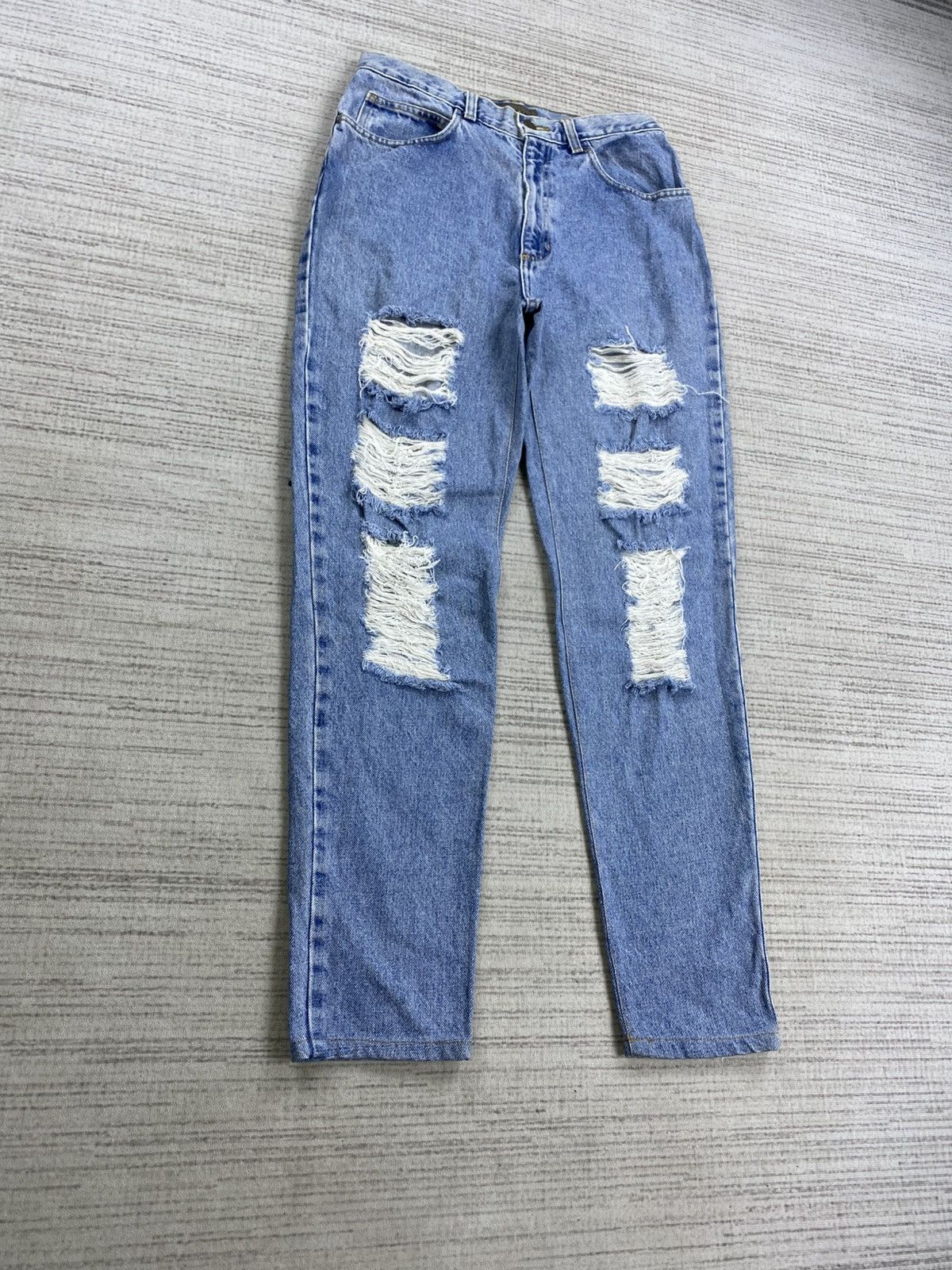 If Six Was Nine × Jones New York × Vintage Vintage Jones Jeans Ripped Style Denim Pants Size US 28 / EU 44 - 3 Thumbnail
