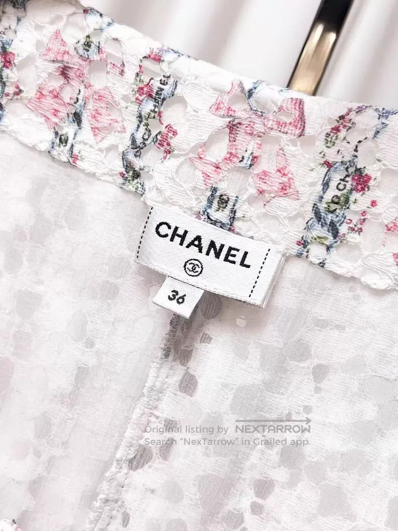 Chanel Chanel 23C early spring vacation pink and white color bloc Size XS / US 0-2 / IT 36-38 - 5 Thumbnail