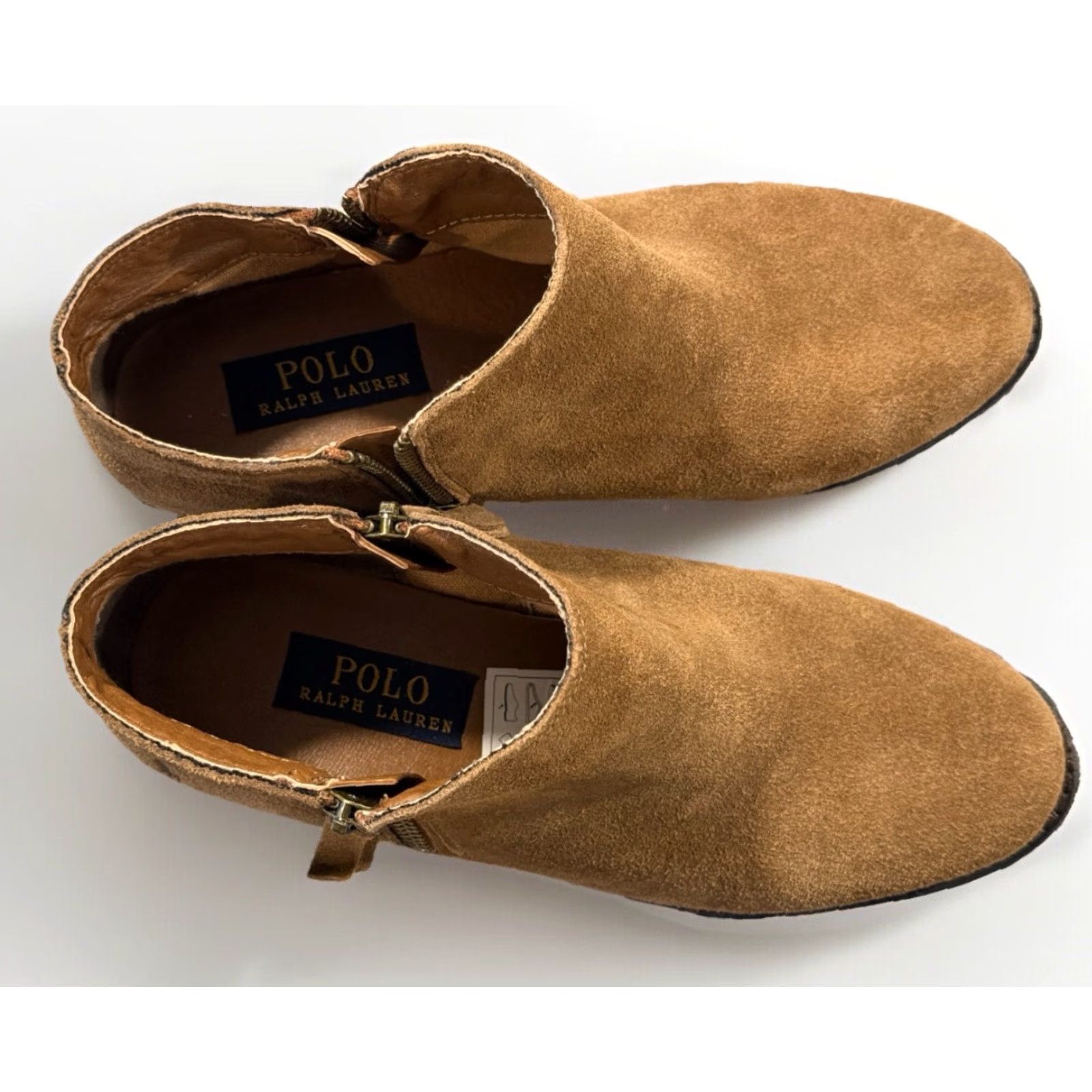 Polo Ralph Lauren Polo Ralph Lauren Side Zip Ankle Booties Sz 4 Suede Brown Women Size US 6 / IT 36 - 5 Thumbnail