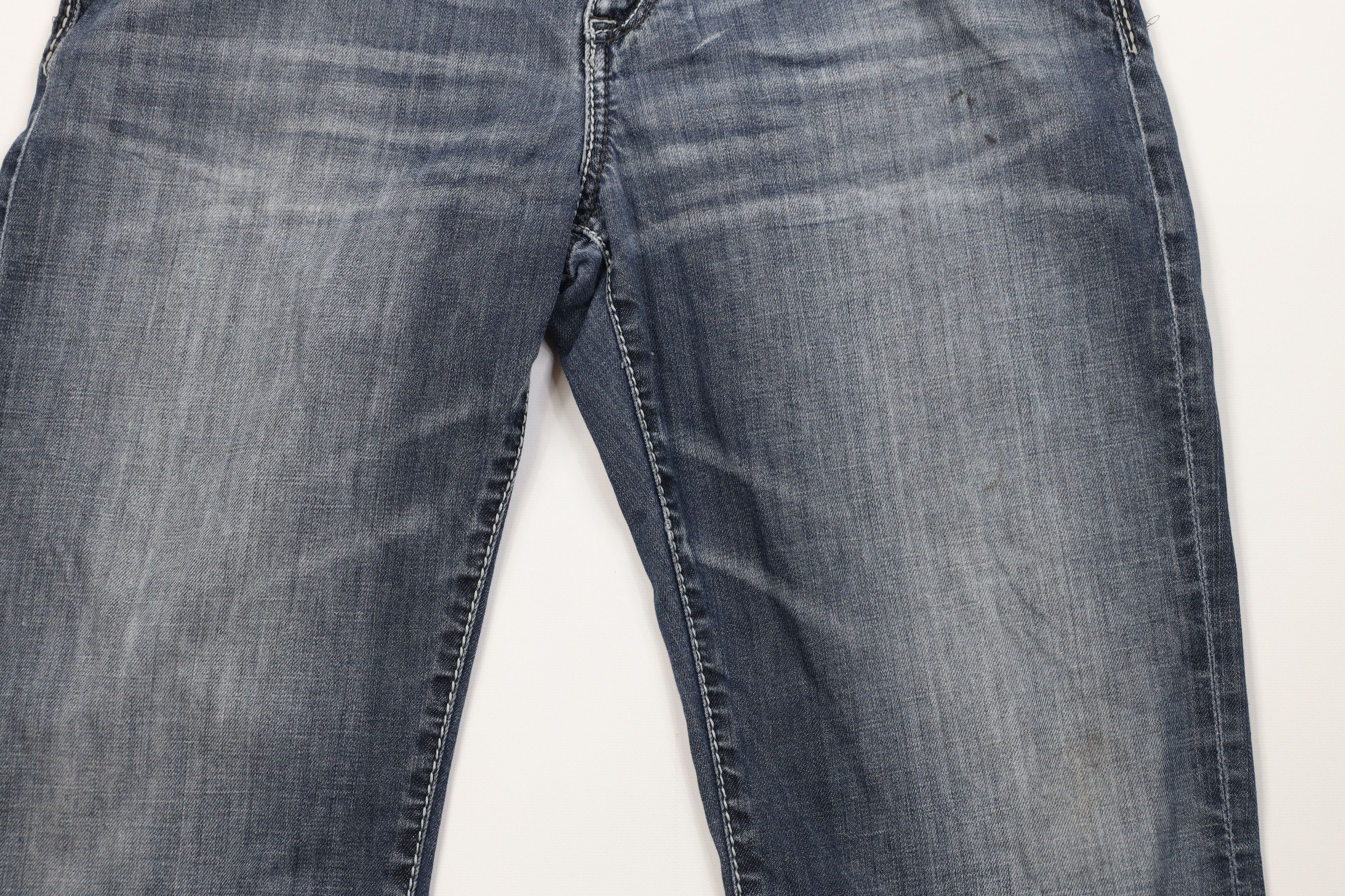 Vintage Buckle BKE Thick Stitch Tyler Bootcut Wide Leg Denim Jeans Size US 34 / EU 50 - 3 Thumbnail