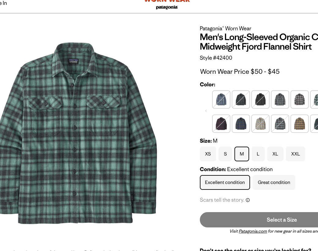 Patagonia Patagonia Fjord Flannel Shirt Mens Med Plaid Organic Cotton Size US M / EU 48-50 / 2 - 6 Thumbnail