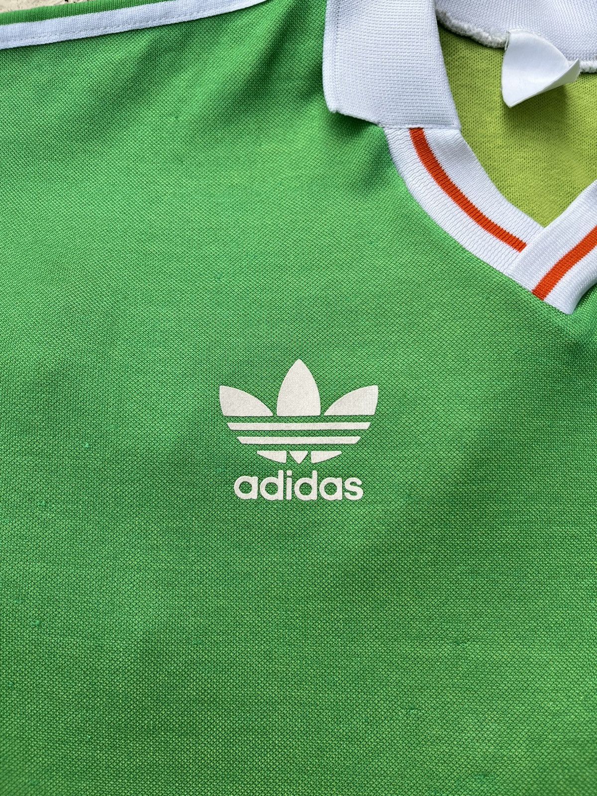 Adidas × Vintage Vintage 80s Adidas Ireland soccer jersey national team lucky Size US L / EU 52-54 / 3 - 9 Thumbnail