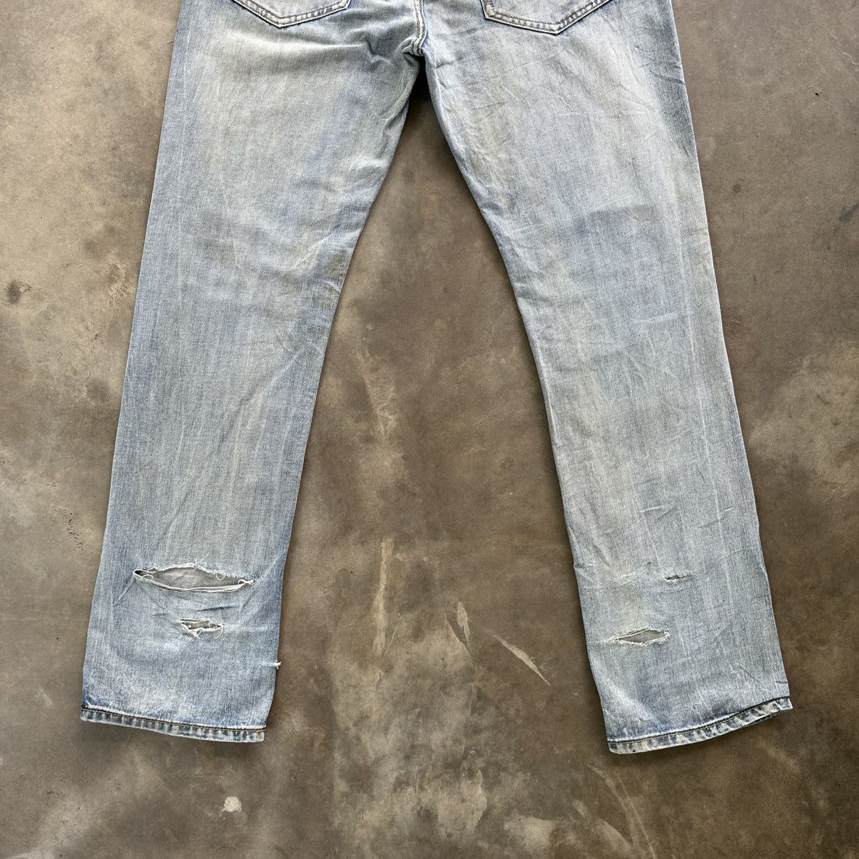 GAS Vintage Milano GAS Jean Faded Distress Denim Pant W34 Size US 34 / EU 50 - 10 Thumbnail