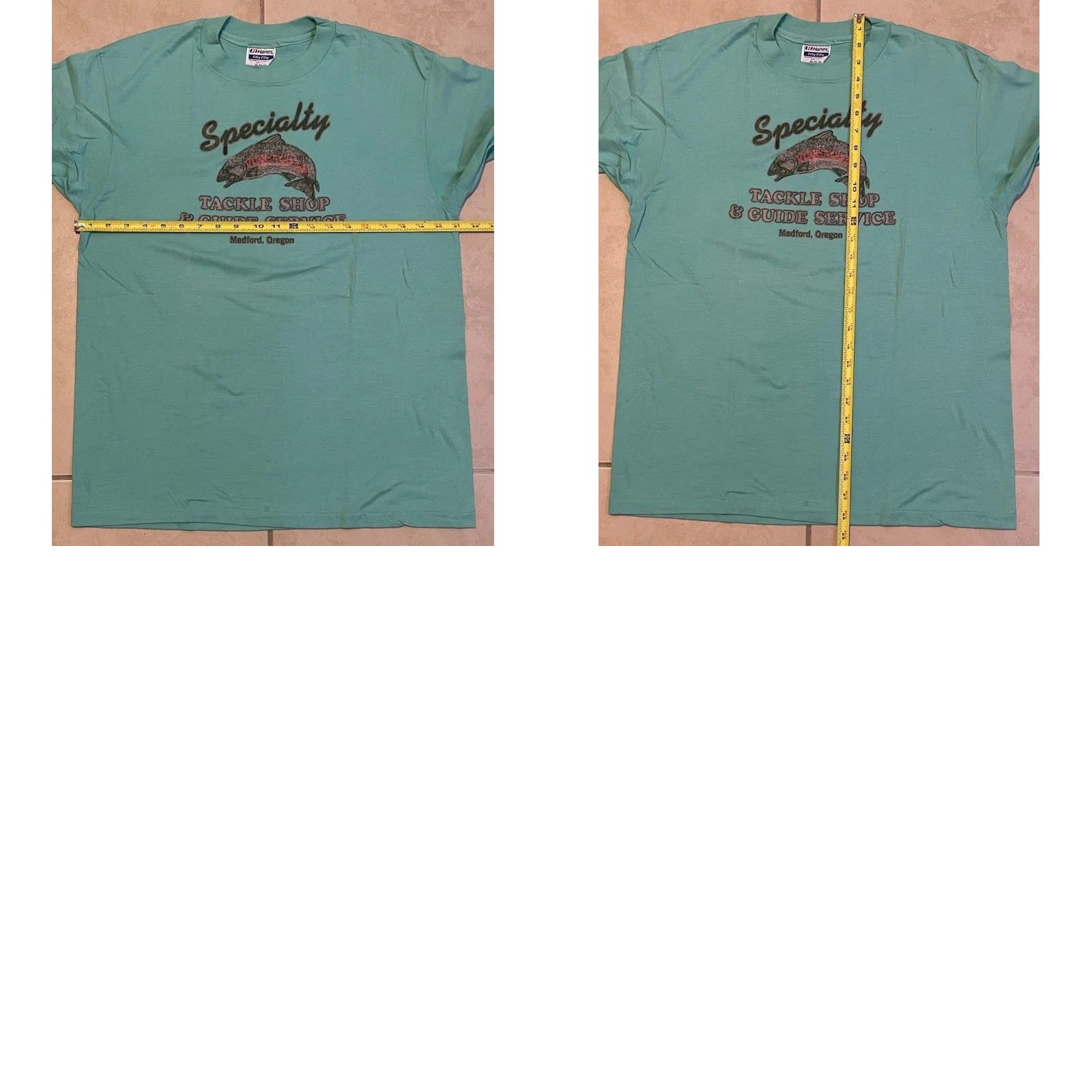 Vintage VINTAGE 80s Specialty Tackle Shop Medford Oregon Faded Green T-Shirt L Single Stitch Mens Beach Surf Grunge 90s Size US L / EU 52-54 / 3 - 8 Thumbnail