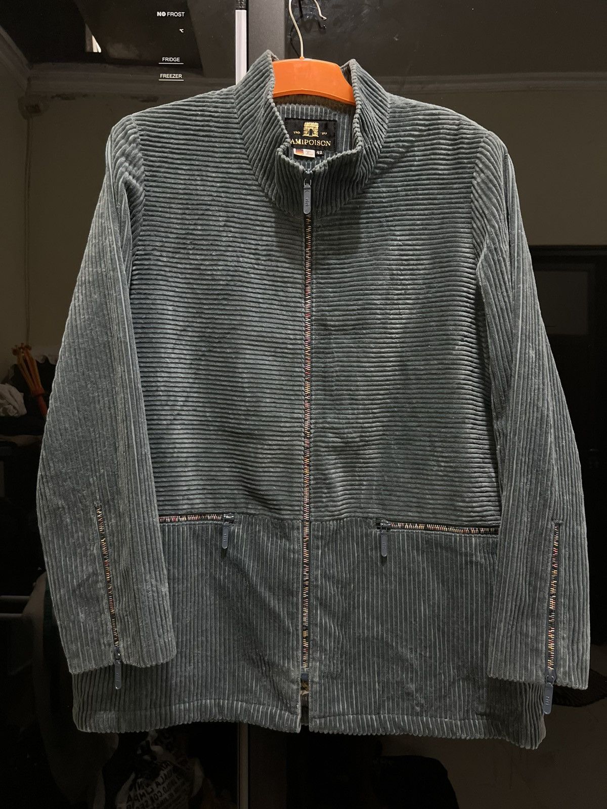 Designer × Vintage Vintage Ami Poison Corduroy Coat Lining Silk Size US L / EU 52-54 / 3 - 2 Thumbnail