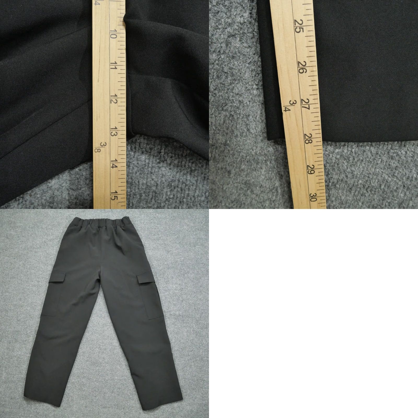 Zara Zara Pants Womens Small Black Cargo Wide Leg Casual Lightweight Size 28" / US 6 / IT 42 - 8 Thumbnail