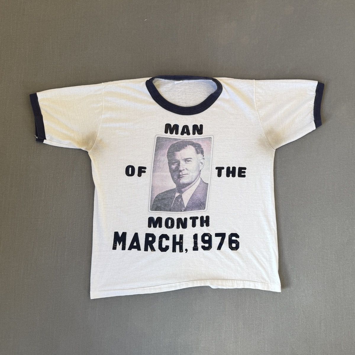 Vintage RARE 1970’S “MAN OF THE MONTH” RINGER TEE Size US M / EU 48-50 / 2 - 1 Thumbnail