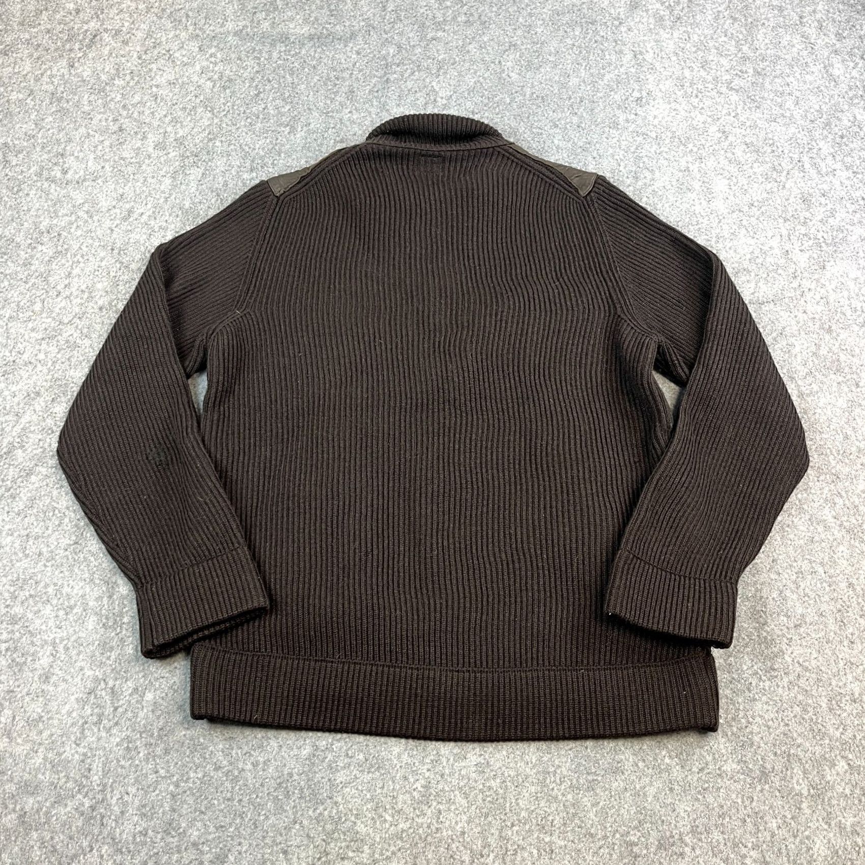 Vintage VINTAGE C.P. Company Jacket Leather Wool Hybrid XL Black 90s Era Italy Mens Bomber Zip Pockets Size US XL / EU 56 / 4 - 2 Thumbnail