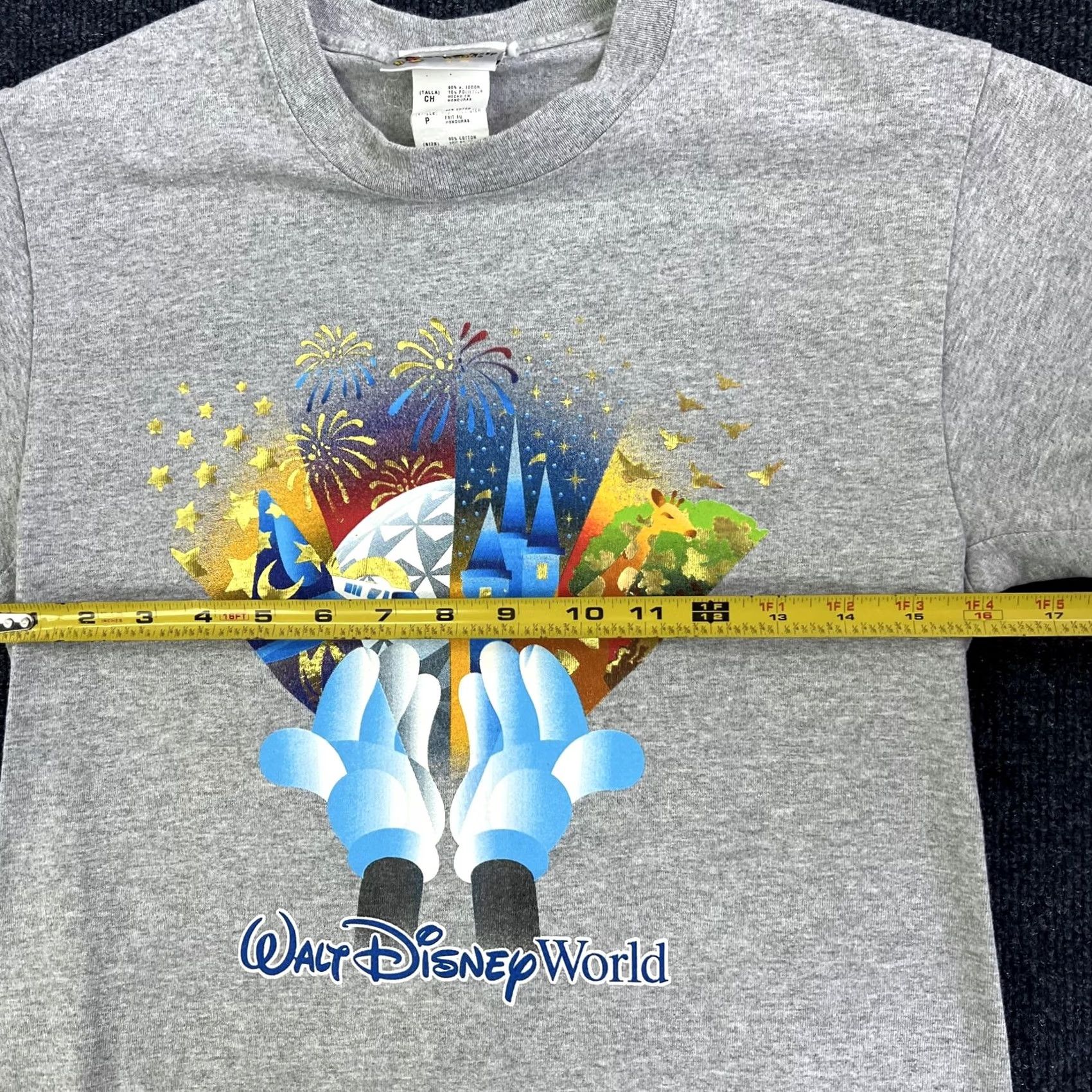 Disney Walt Disney World Shirt Mens Small Gray Mickey Mouse Theme Park Tee T-Shirt Size US S / EU 44-46 / 1 - 6 Thumbnail