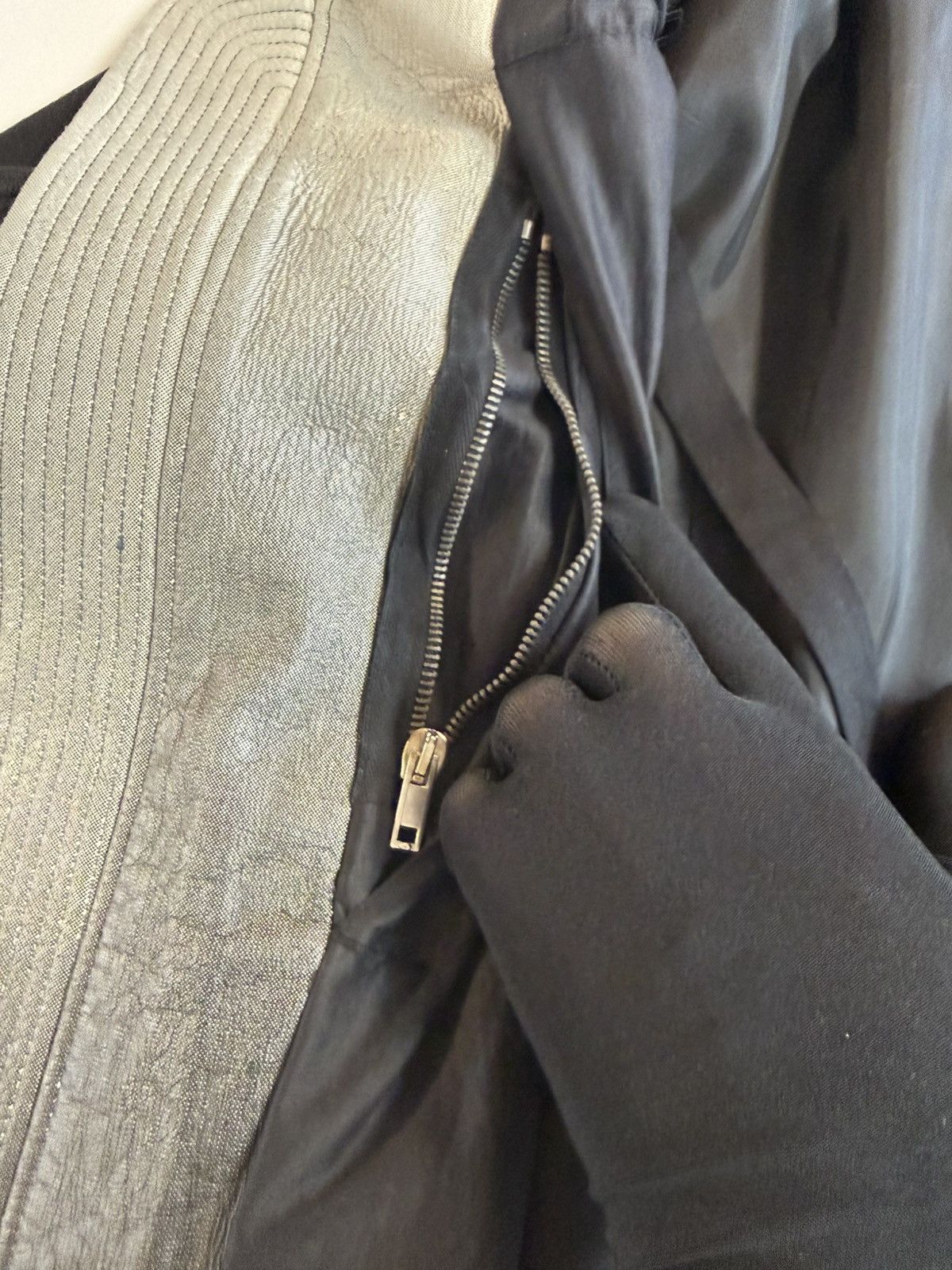 Rick Owens RICK OWENS Ombre Leather Bomber Jacket Size US XL / EU 56 / 4 - 13 Thumbnail