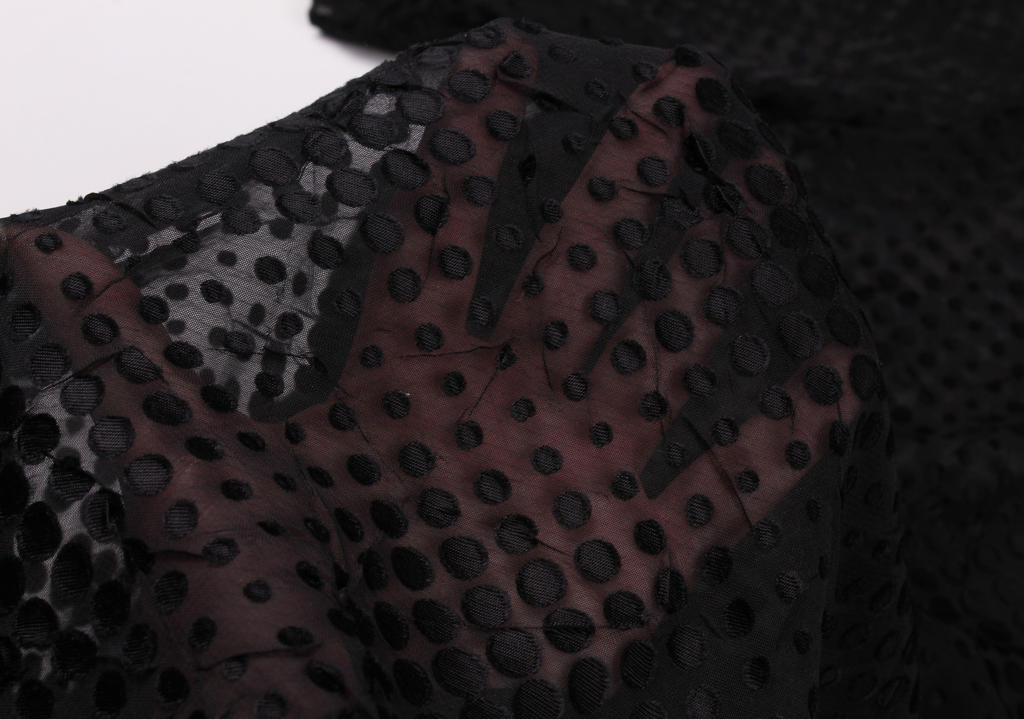 Japanese Brand Avant Garde Niederberger Mesh Polka Dot Open Cardigan Cape Size ONE SIZE - 5 Thumbnail