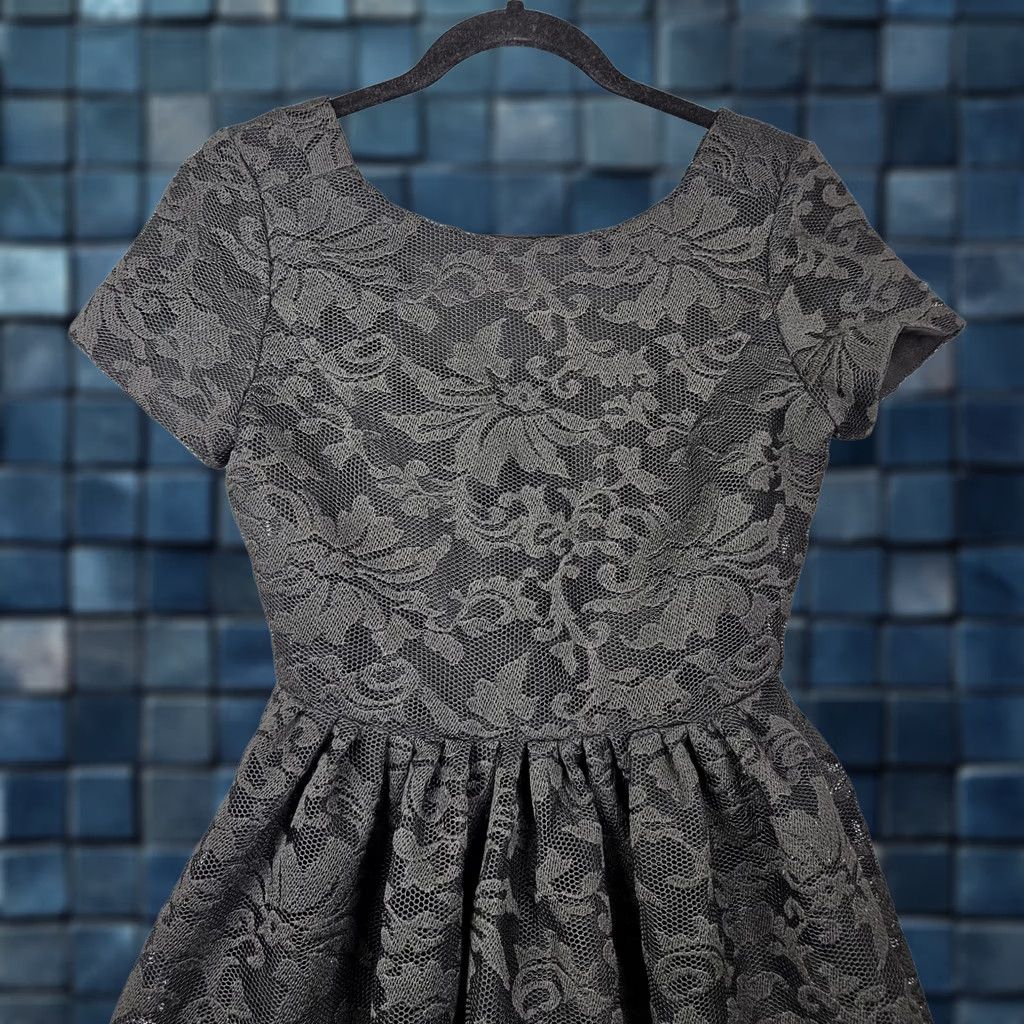 Maje Maje Dress Women Black Floral Lace V-Neck Short Sleeve A-Line Size 1 Mini Size XS / US 0-2 / IT 36-38 - 1 Thumbnail