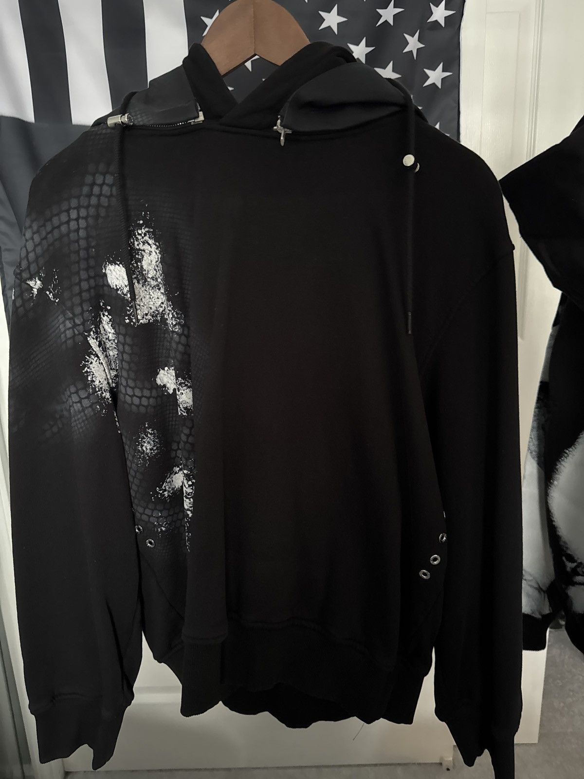 1017 ALYX 9SM Ostrich Feather Hooded Full Zip Sweater | Grailed