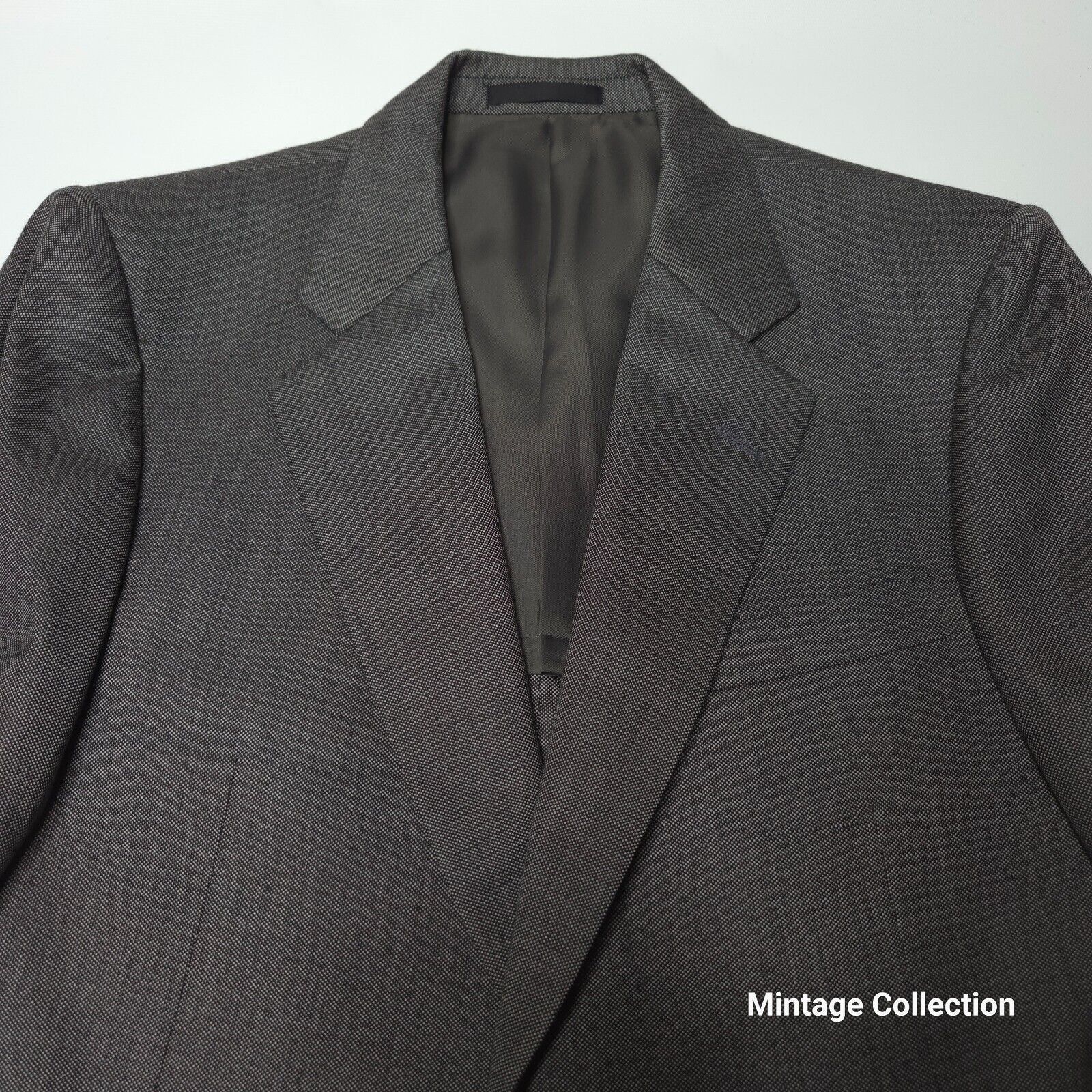 Burberry VINTAGE BURBERRYS TAILORED IN JAPAN 100% WOOL GRAY COAT 40T Size 40L - 3 Thumbnail