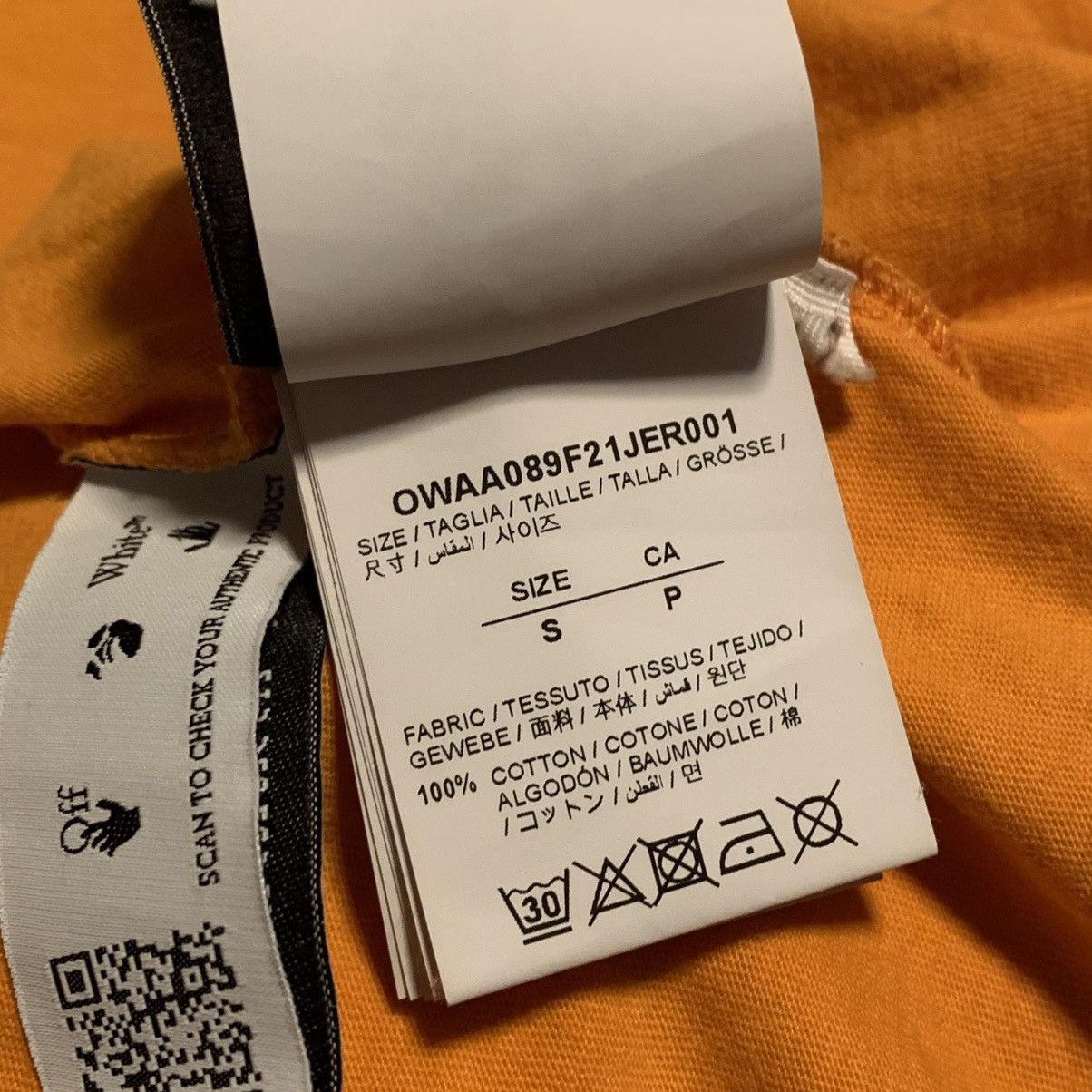 Off-White Off White Small Arrows Graphic Orange Tee Virgil Abloh Size US S / EU 44-46 / 1 - 7 Thumbnail