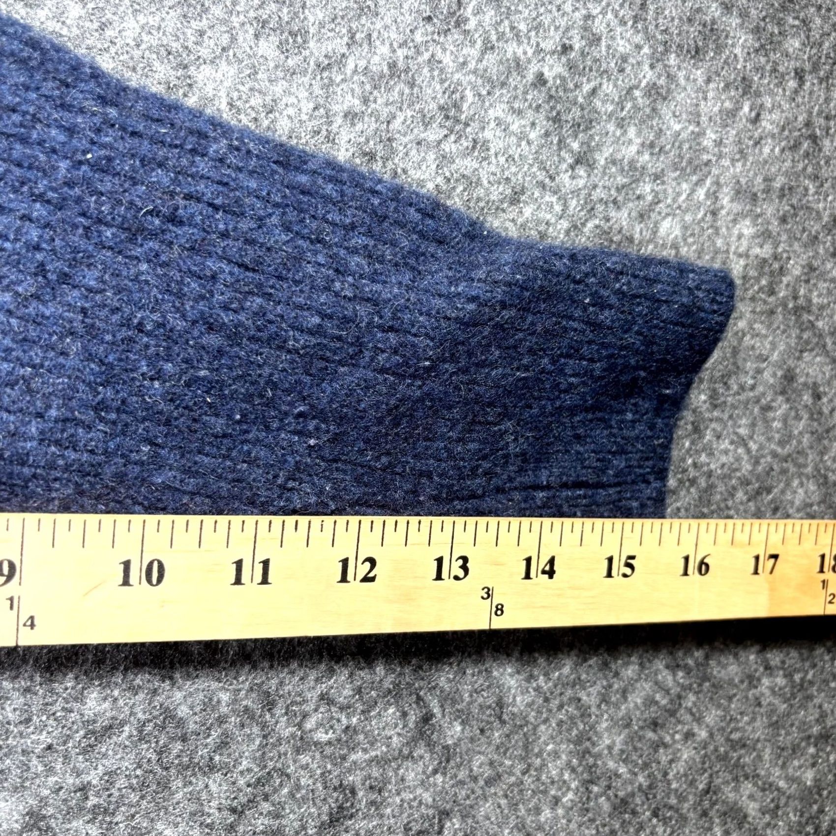 Vintage VINTAGE L.L. Bean Sweater Men's L Blue Merino Lambswool Quarter-Zip Holiday Mens Sweater Size US L / EU 52-54 / 3 - 5 Thumbnail