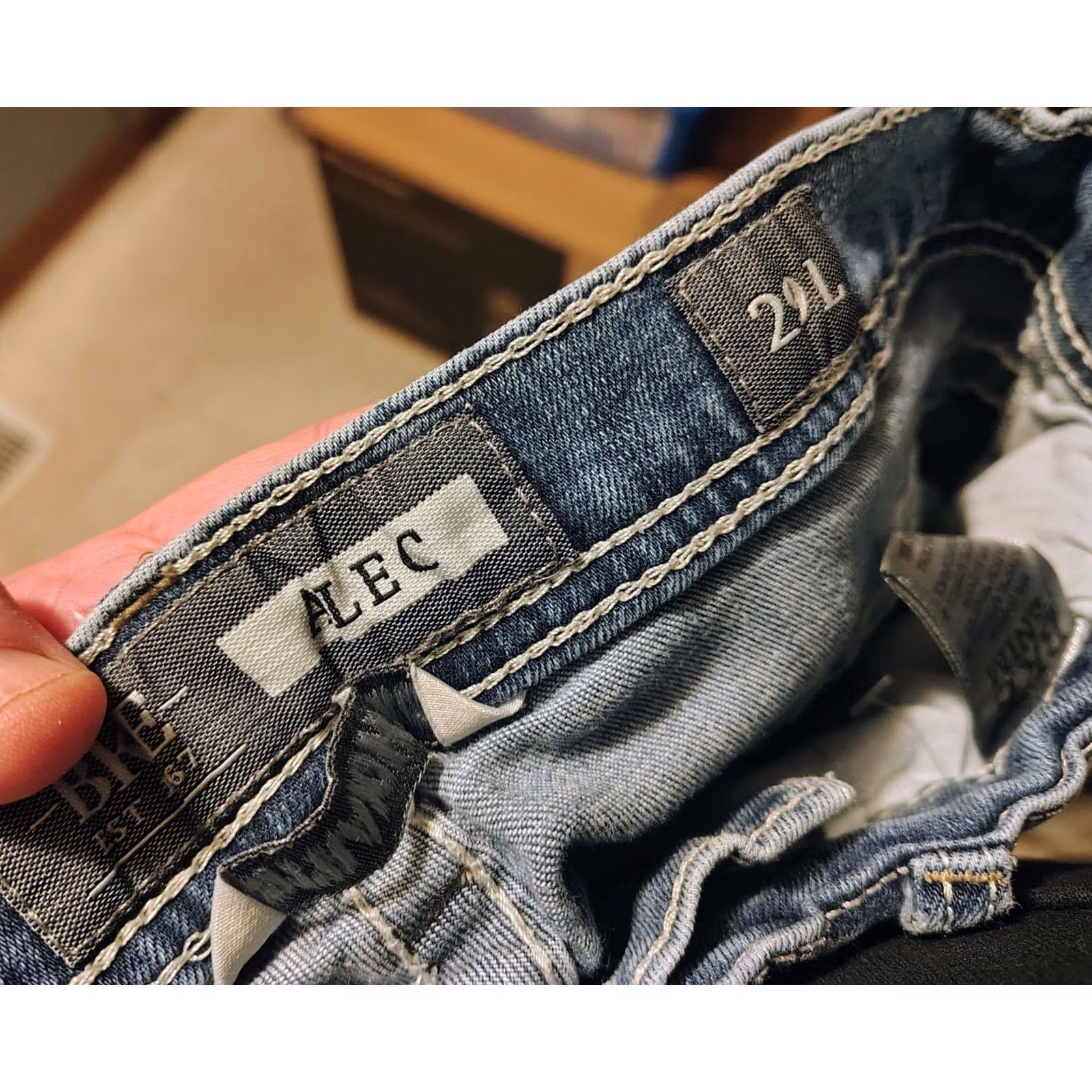 Vintage Mens Buckle BKE Alec Straight Jeans Medium Wash Size 29L Regular Blue Size US 29 - 2 Thumbnail