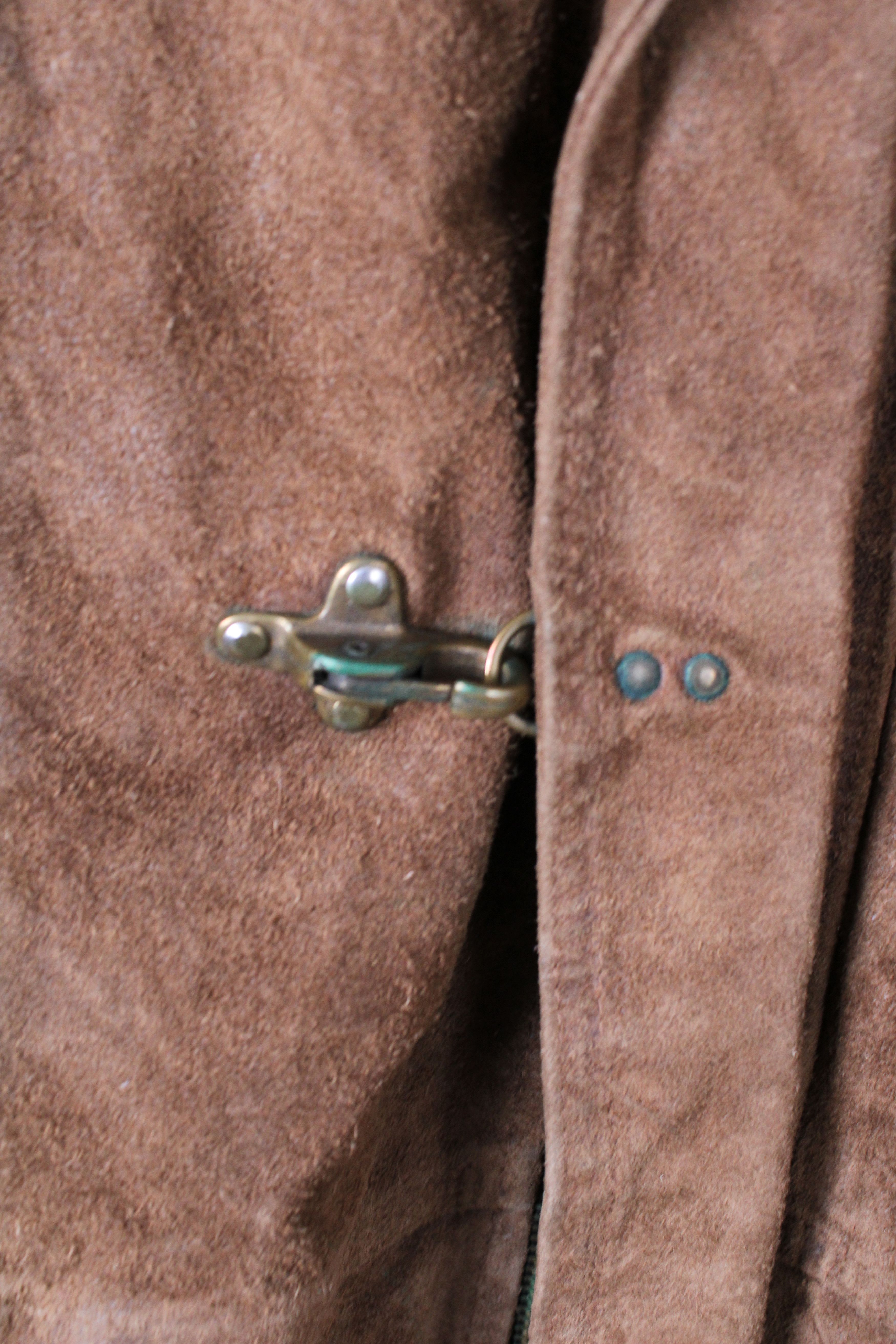 Vintage VINTAGE FIREMAN LEATHER JACKET BROWN SUEDE XL Size US XL / EU 56 / 4 - 4 Thumbnail