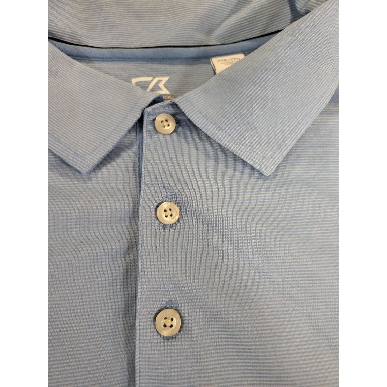 Cutter & Buck Cutter And Buck Men's Size 2XL Light Blue Dry Tec Golf Shirt Size US XXL / EU 58 / 5 - 3 Thumbnail
