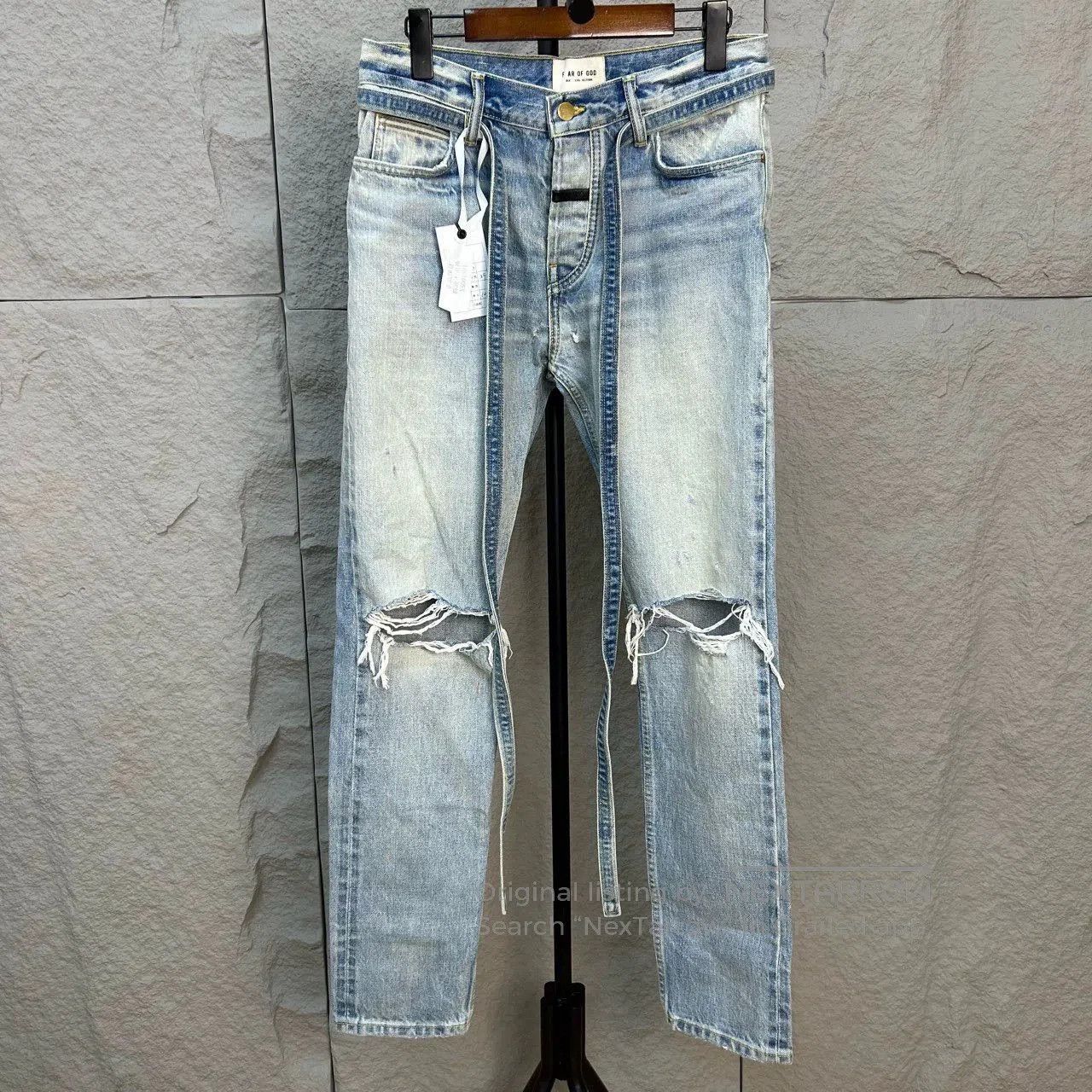 Fear of God fear of god distressed washed denim pants. Size US 30 / EU 46 - 1 Thumbnail