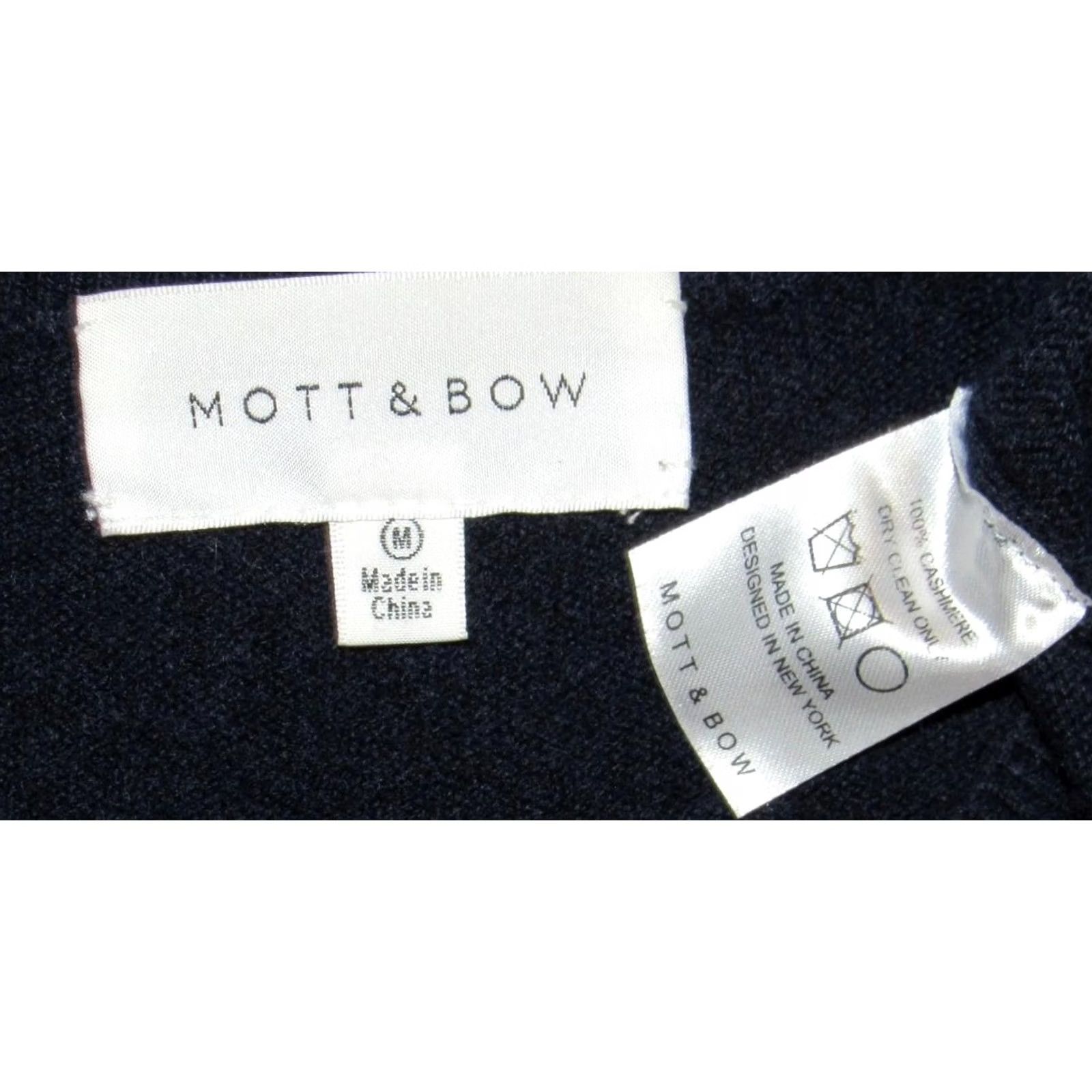 Mott & Bow MOTT & BOW Navy Blue Bergen Cashmere V Neck Sweater Medium Size US M / EU 48-50 / 2 - 3 Thumbnail