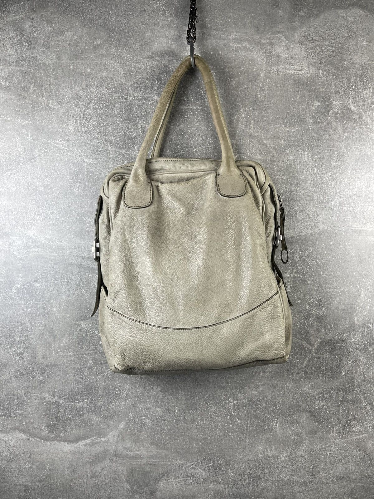 Diesel × Vintage Diesel Avant Garde Archives Y2K Leather White Tote Bag Size ONE SIZE - 6 Thumbnail