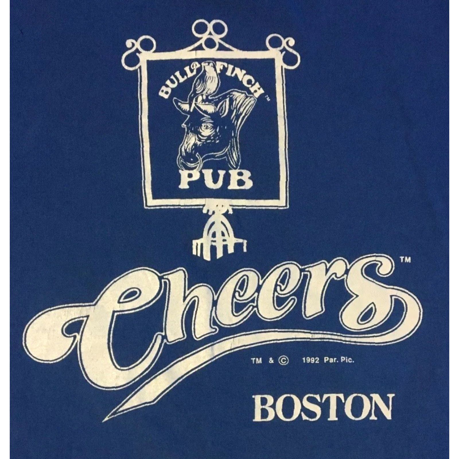 Vintage Vtg 90s Cheers TV Show Faded Promo Shirt XL Bar TV Show Sitcom Boston Grunge 80s Size US XL / EU 56 / 4 - 2 Thumbnail