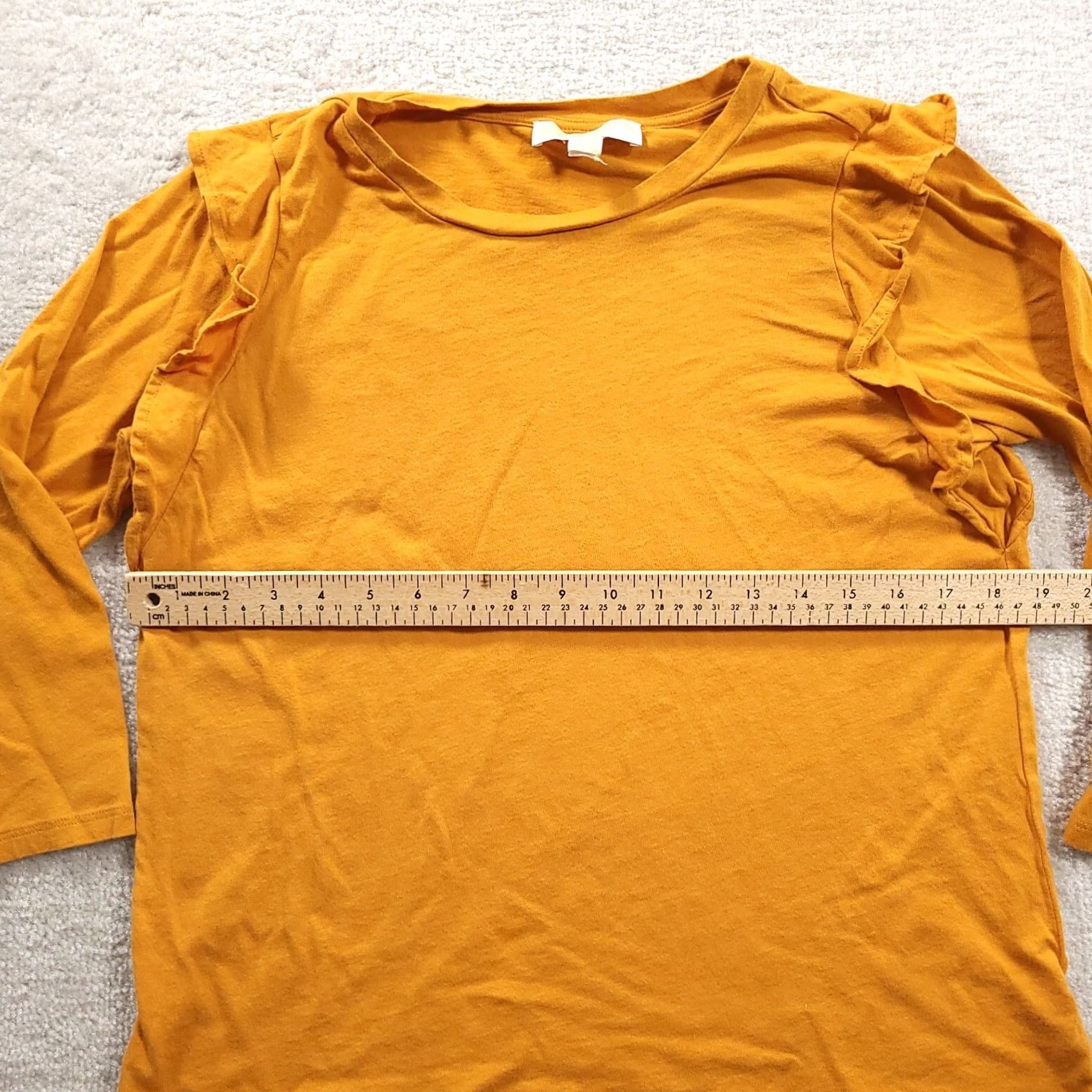 Michael Kors Michael Kors Blouse Top Large Yellow Ruffled Vintage Size L / US 10 / IT 46 - 3 Thumbnail
