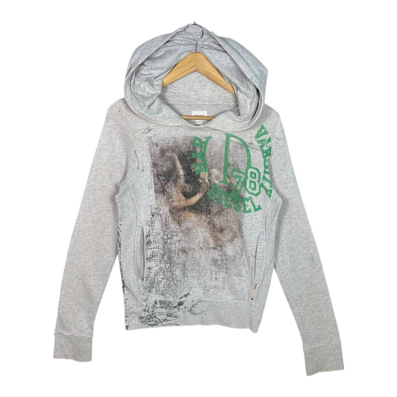 Diesel Vintage Diesel Graphic Zip Hoodie Size US XS / EU 42 / 0 - 1 Thumbnail
