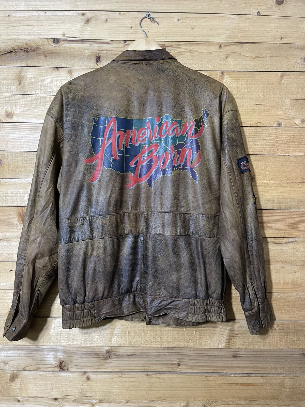 Adidas Vintage Adidas OLYMPIA 80s American Born USA leather jacket Size US M / EU 48-50 / 2 - 7 Thumbnail