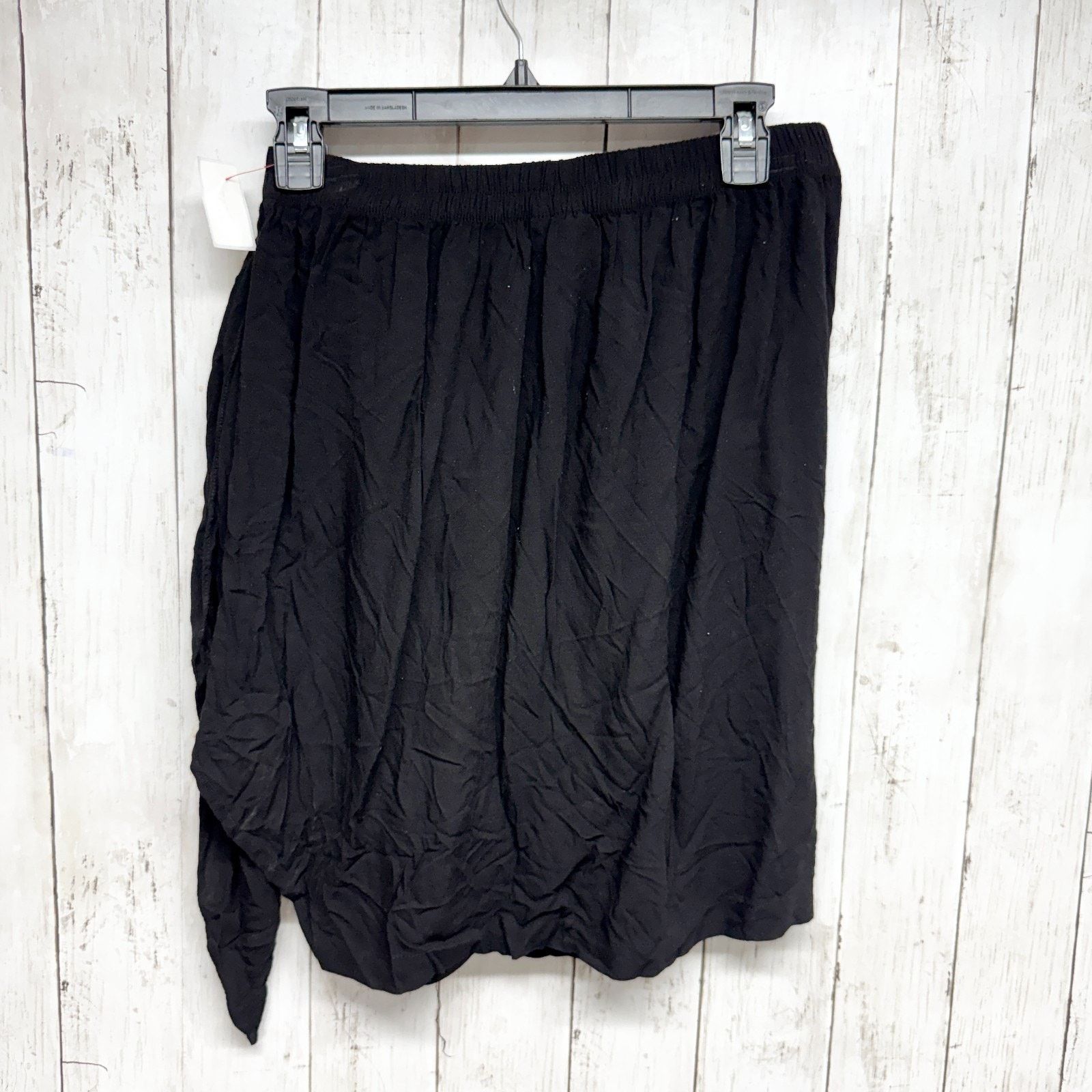 Other Oak Skirt Women Sz 2 Black Crepe Side Tie Mini Elastic Waist Size 26" / US 2 / IT 38 - 7 Thumbnail
