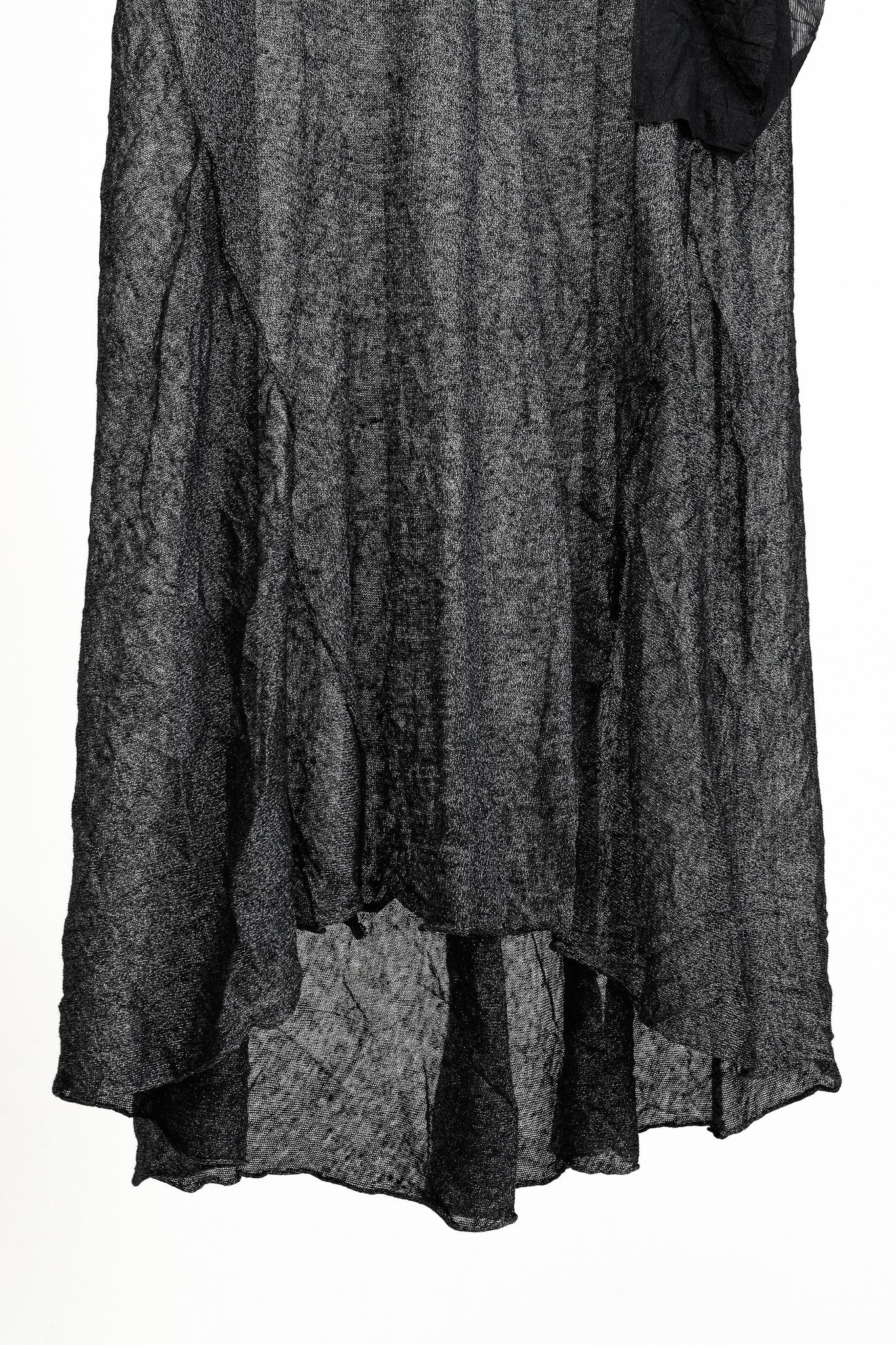 Other Crea Concept Bow-Trim Bodice Silver Metallic Knit Dress Size XL / US 12-14 / IT 48-50 - 7 Thumbnail