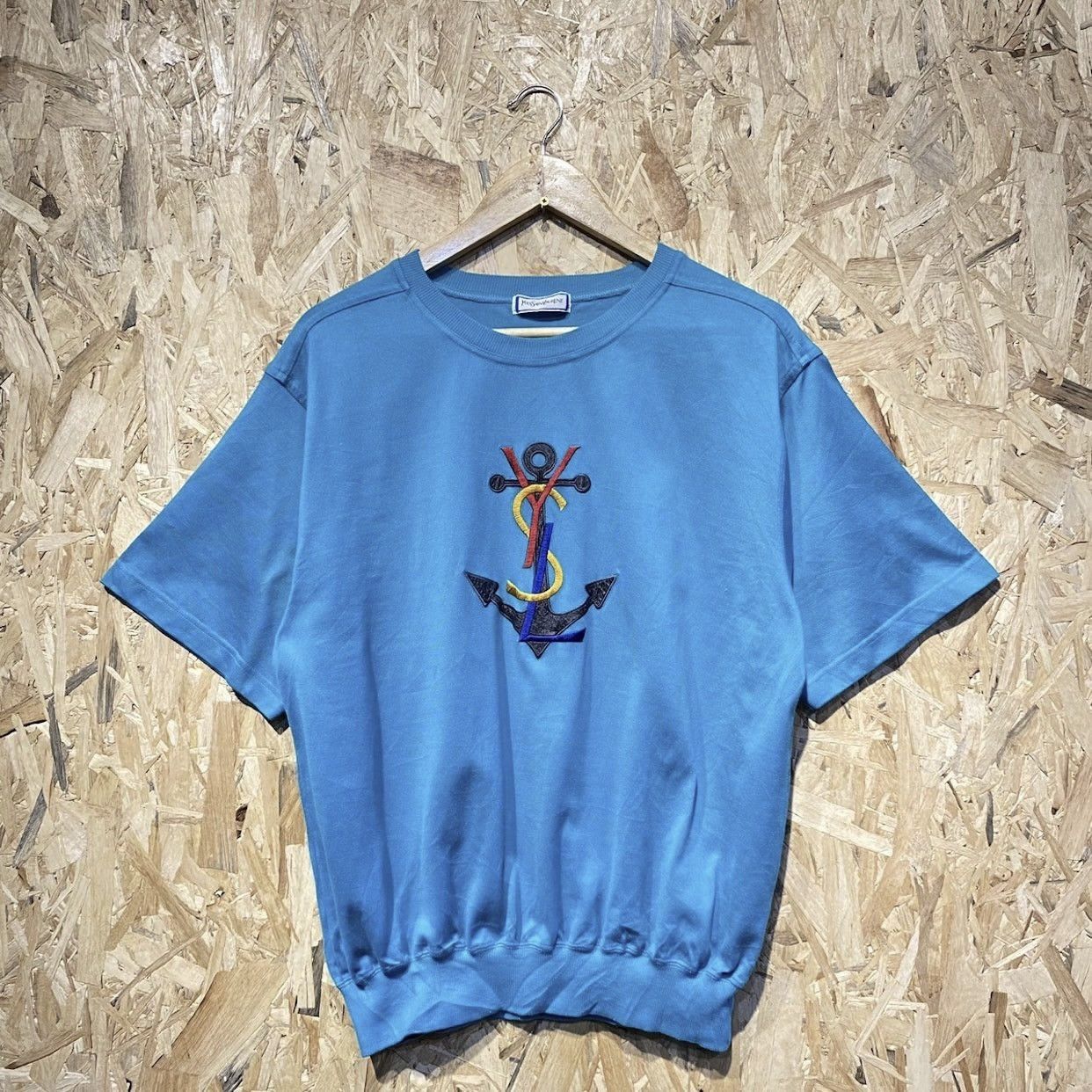 Yves Saint Laurent Vintage Yves Saint Laurent YSL Anchor Embroidered Sweatshirt Size US L / EU 52-54 / 3 - 1 Thumbnail