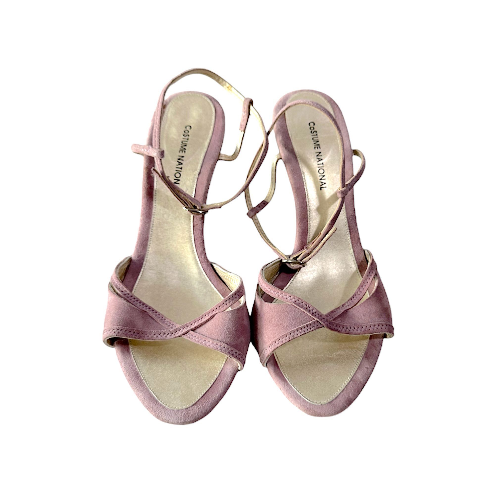 Costume National Costume National Pink/Lilac Suede Sandals, Size 38.5 EU, Y2K Size US 8.5 / IT 38.5 - 14 Thumbnail
