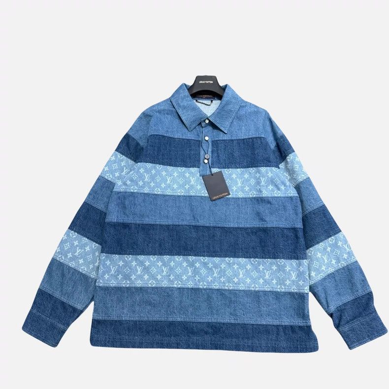 Louis Vuitton louis vuitton FW24 Denim Patchwork Long Sleeve Jacket 2501 Size US XL / EU 56 / 4 - 1 Thumbnail