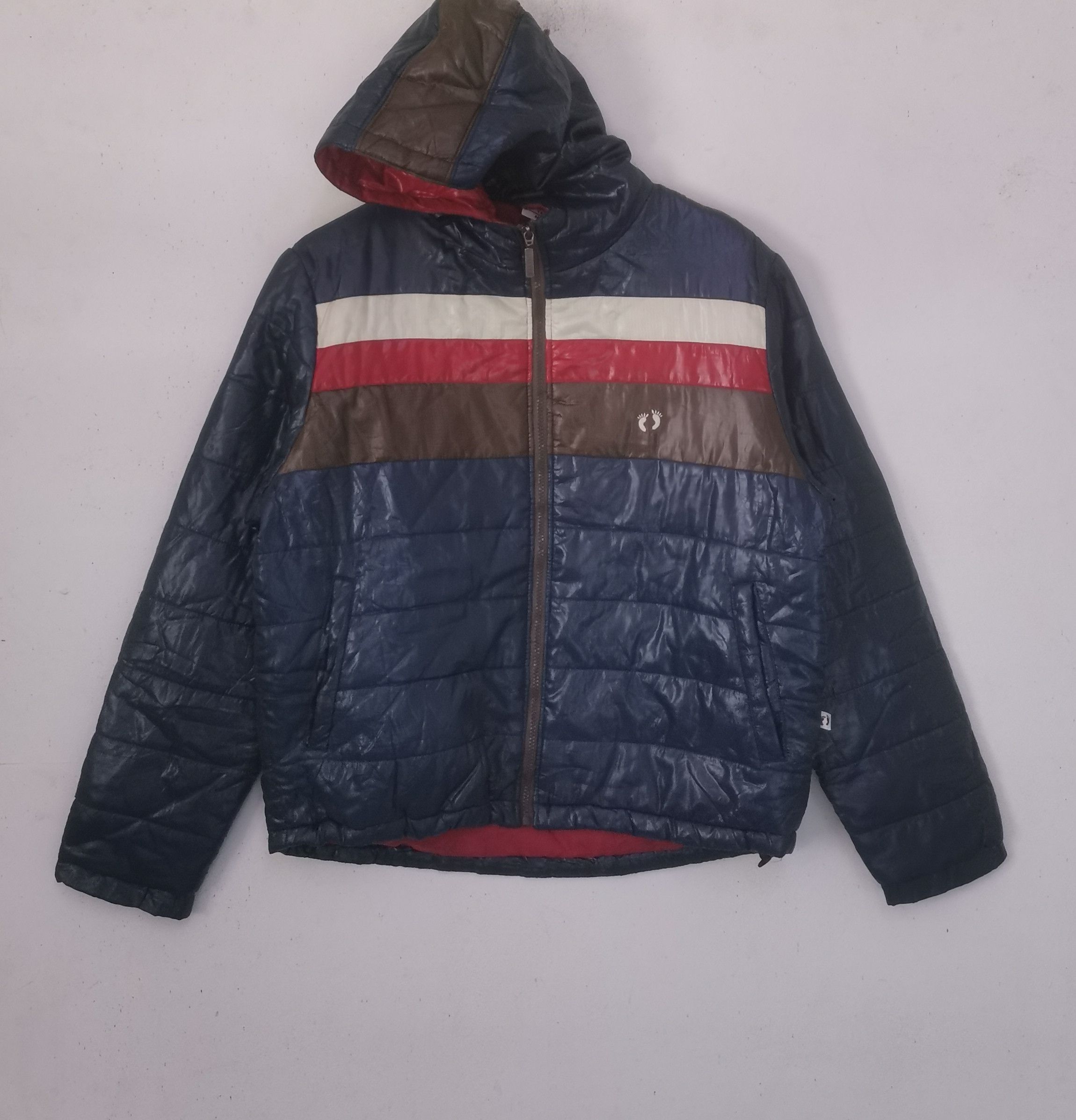 Rare vintage Hang Ten puffer jacket multicoloured