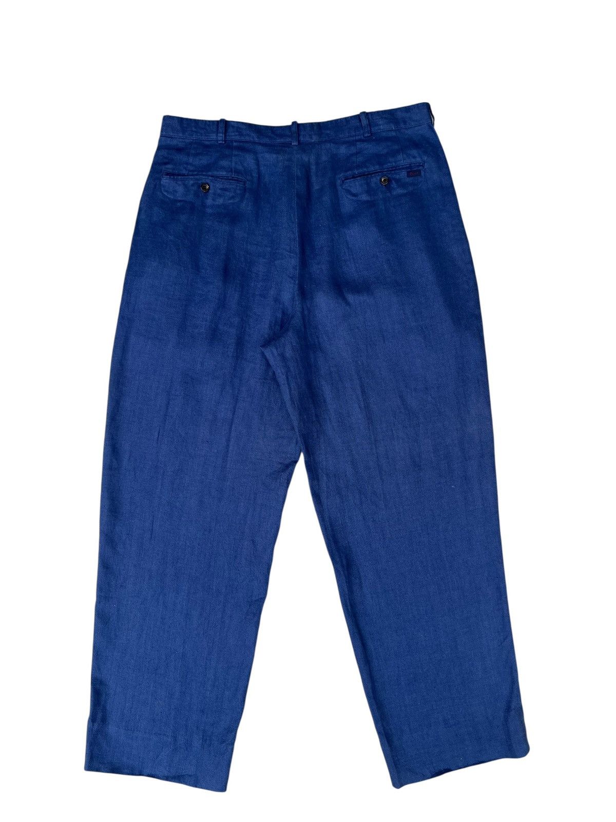 Mademoiselle Non Non Papas Japan 100% Linen Baggy Trouser Pant Blue Size US 34 / EU 50 - 7 Thumbnail