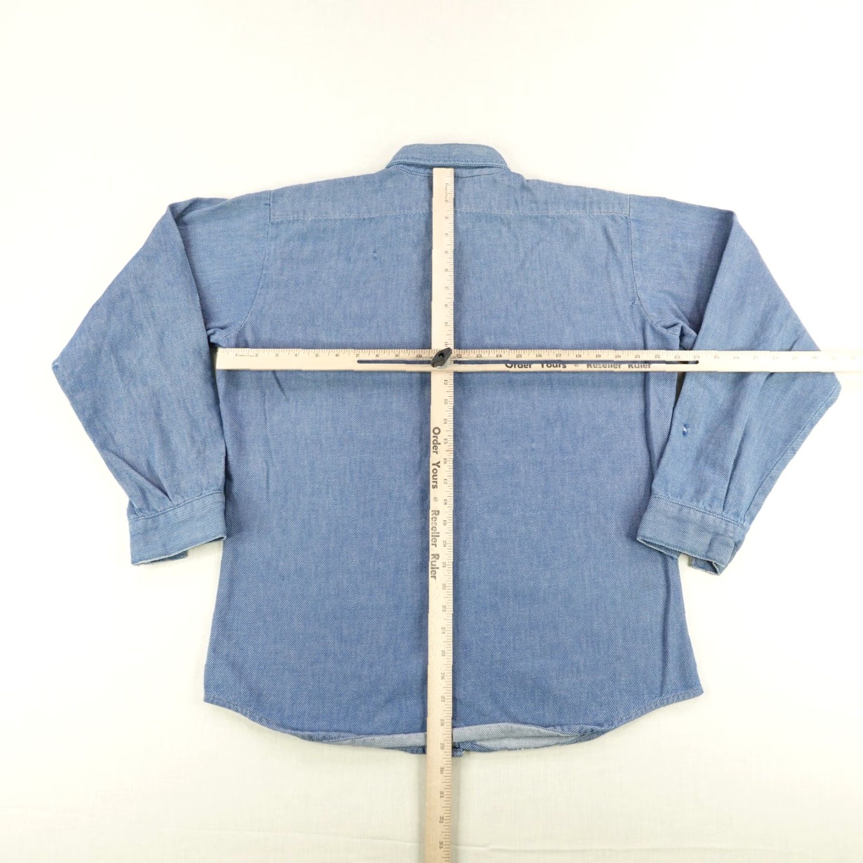 Vintage VINTAGE Five Brother Shirt Mens Large Tall Button-Up Flannel Blue Twill 70s Casual Workwear Mens LT Large Tall Blue Flannel Shirt 1970s Five Brothers Size US L / EU 52-54 / 3 - 7 Thumbnail