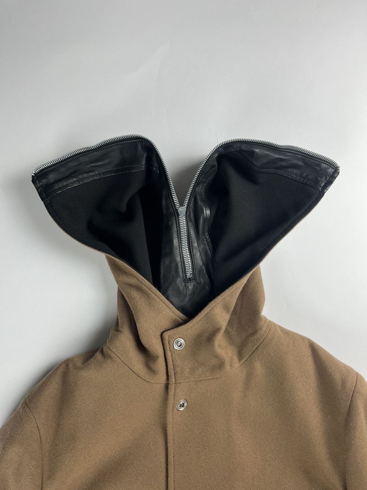 Balenciaga Balenciaga Leather Trimmed Multi-Zip Camel Coat FW 2011 Size US M / EU 48-50 / 2 - 4 Thumbnail