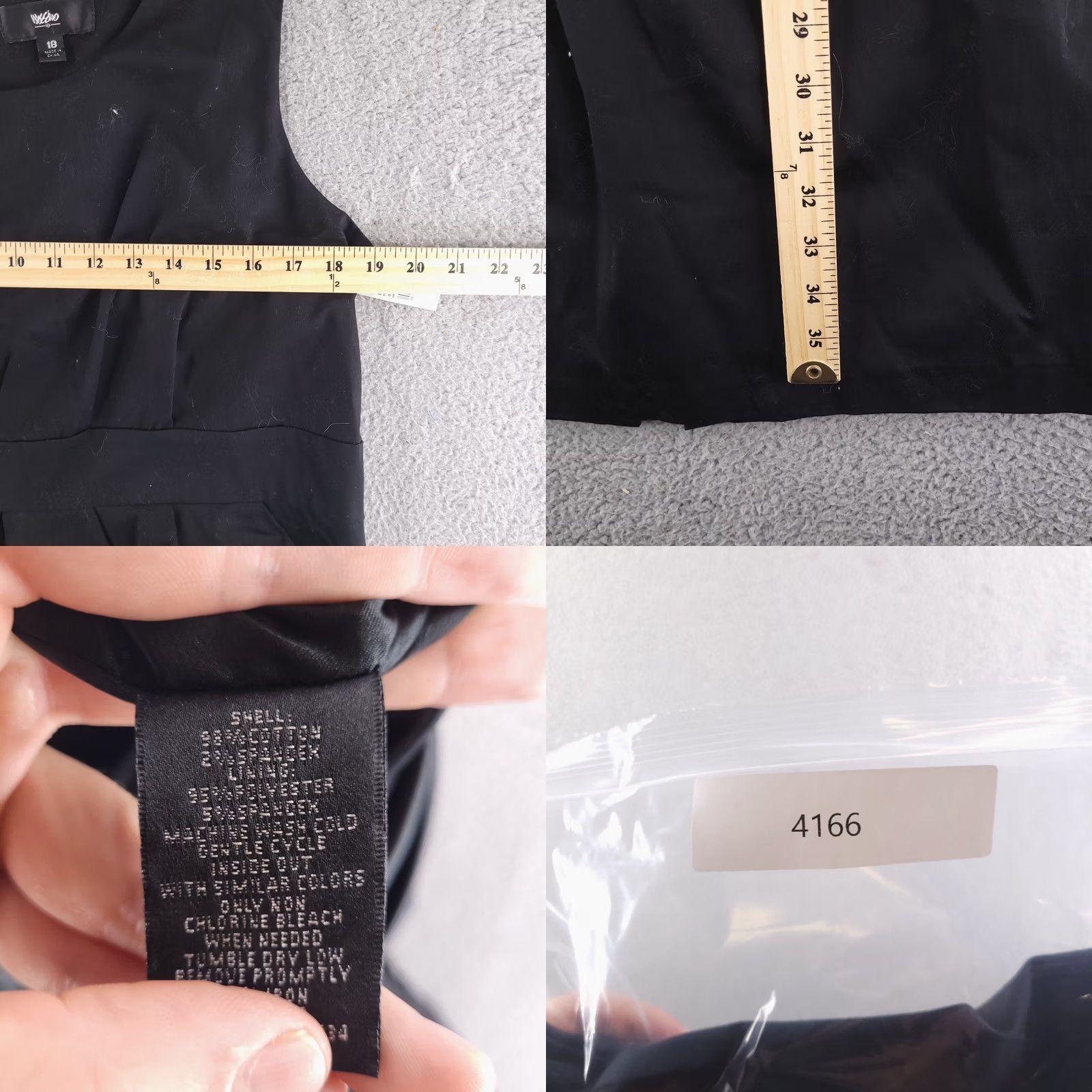 Mossimo Mossimo Dress Womens 18 Black Above Knee Casual Cotton Stretch A-Line Mini Short 100% Authentic Mens Womens Girls Boys Size XXL / US 16-18 / IT 52-54 - 8 Thumbnail