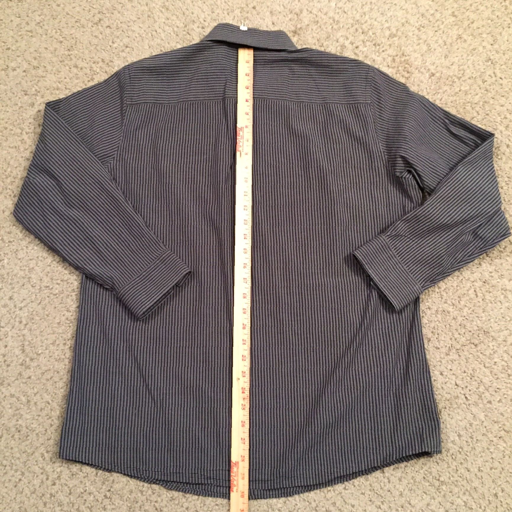 Apt. 9 Apt 9 Shirt Mens 16.5 Slim Fit Gray Plaid Button-Up Long Sleeve Size US XL / EU 56 / 4 - 6 Thumbnail
