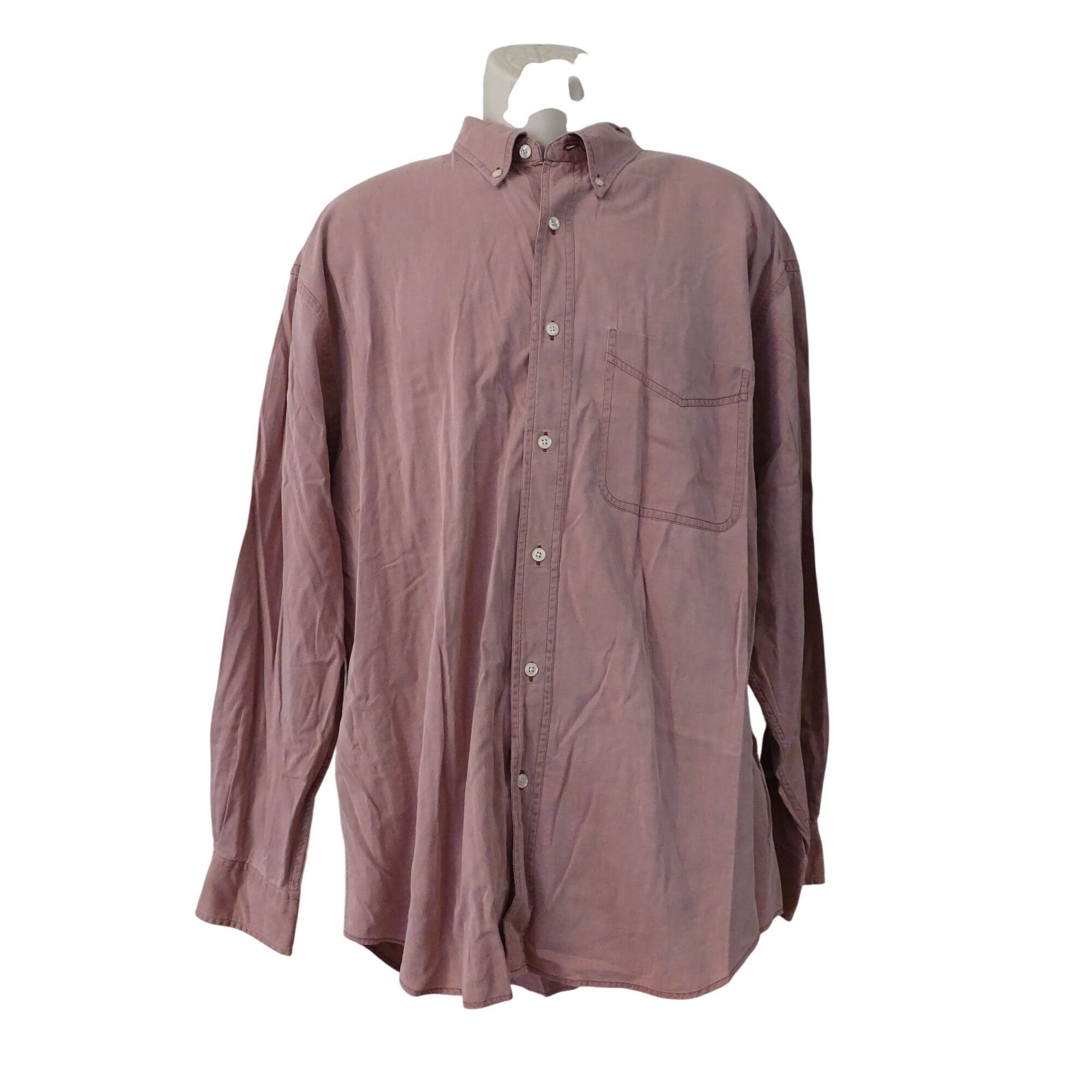 Banana Republic Vintage 90s Banana Republic XL Long Sleeve Pink Button Down Size US XL / EU 56 / 4 - 1 Thumbnail
