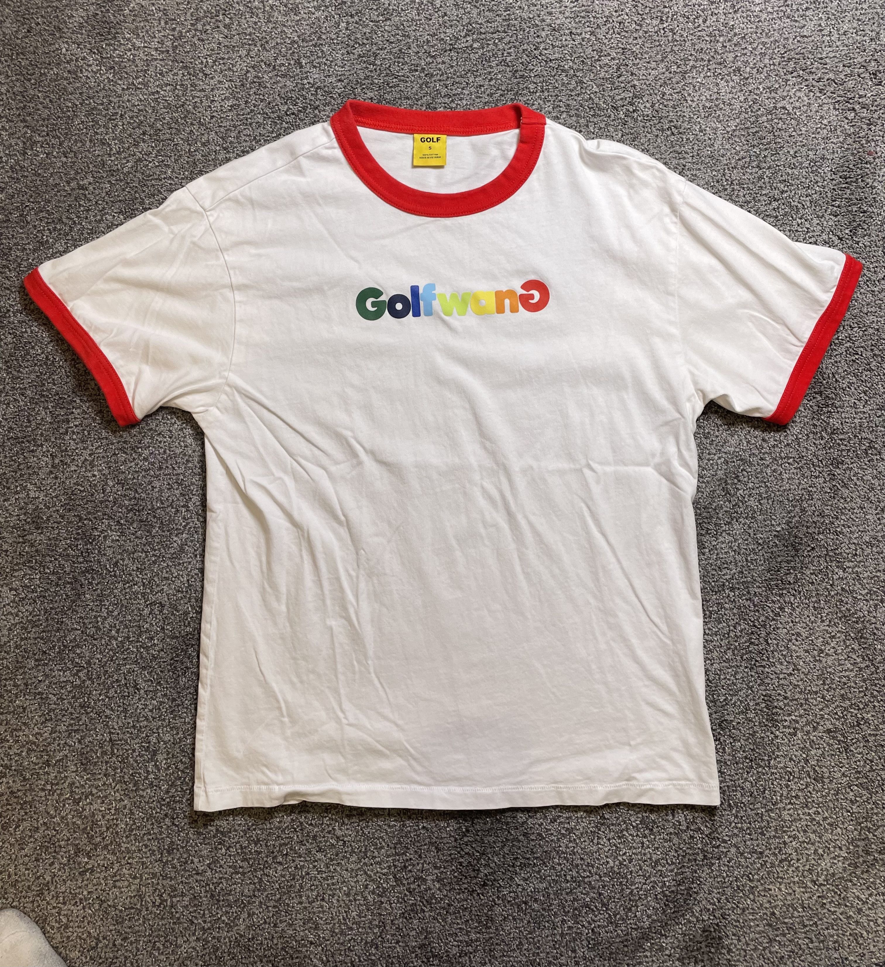 Golf Wang × Tyler The Creator Golf Wang "Happy Logo" Ringer Tee Size US S / EU 44-46 / 1 - 1 Thumbnail