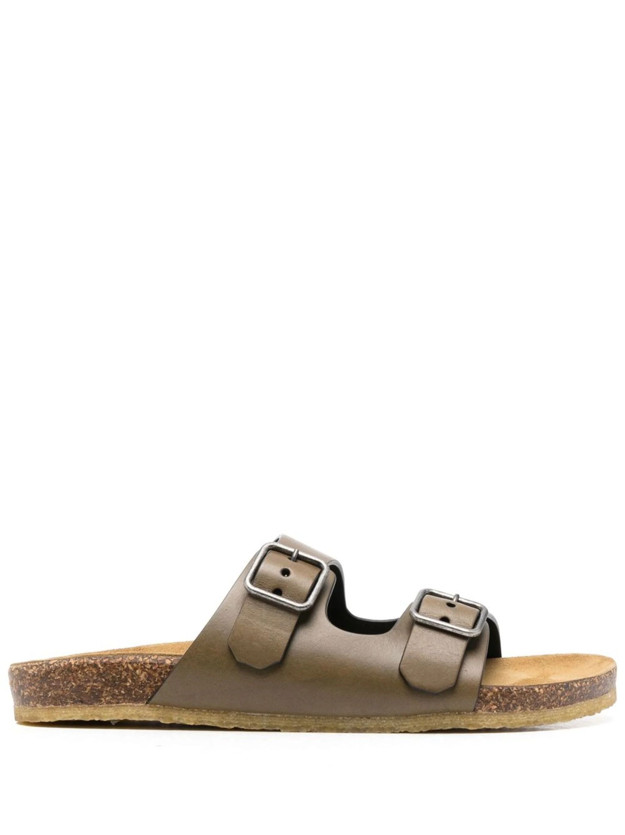 image of Saint Laurent Paris Oc11Z10524 Jimmy Flat Sandals In Brown, Men's