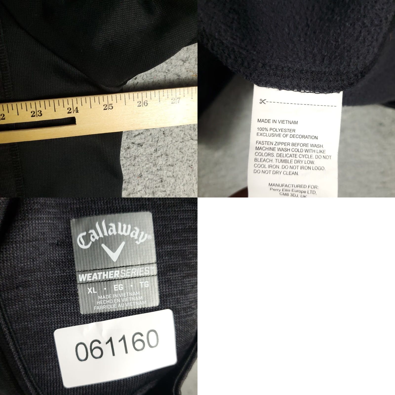 Callaway Callaway Sweater Men XL Gray 1/4 Zip Pullover — Golf Casual Knit Mock Neck Sweatshirt: Long Sleeve, Zipper, Regular Fit, Polyester, Cardigan? Size US XL / EU 56 / 4 - 8 Thumbnail