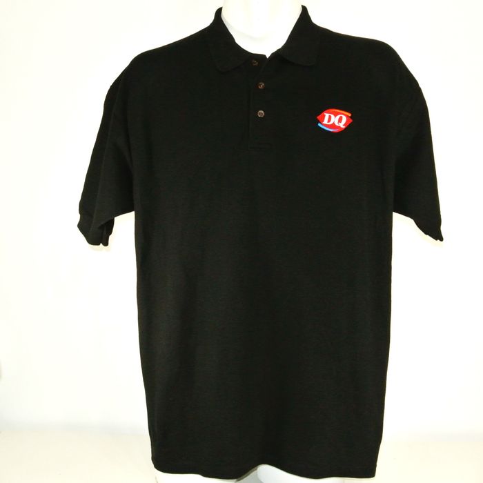 Mando DAIRY QUEEN Ice Cream Employee Uniform Black Polo Shirt | Grailed