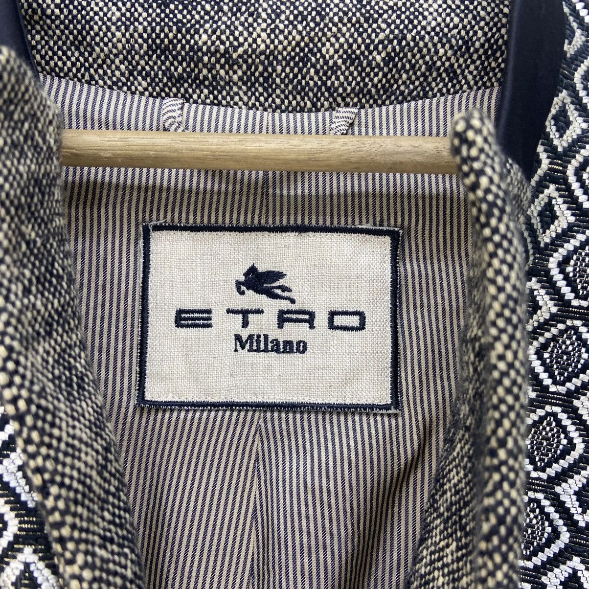 Etro Etro Milano Flower Embroidery Cotton + Linen Long Jacket Size S / US 4 / IT 40 - 20 Thumbnail
