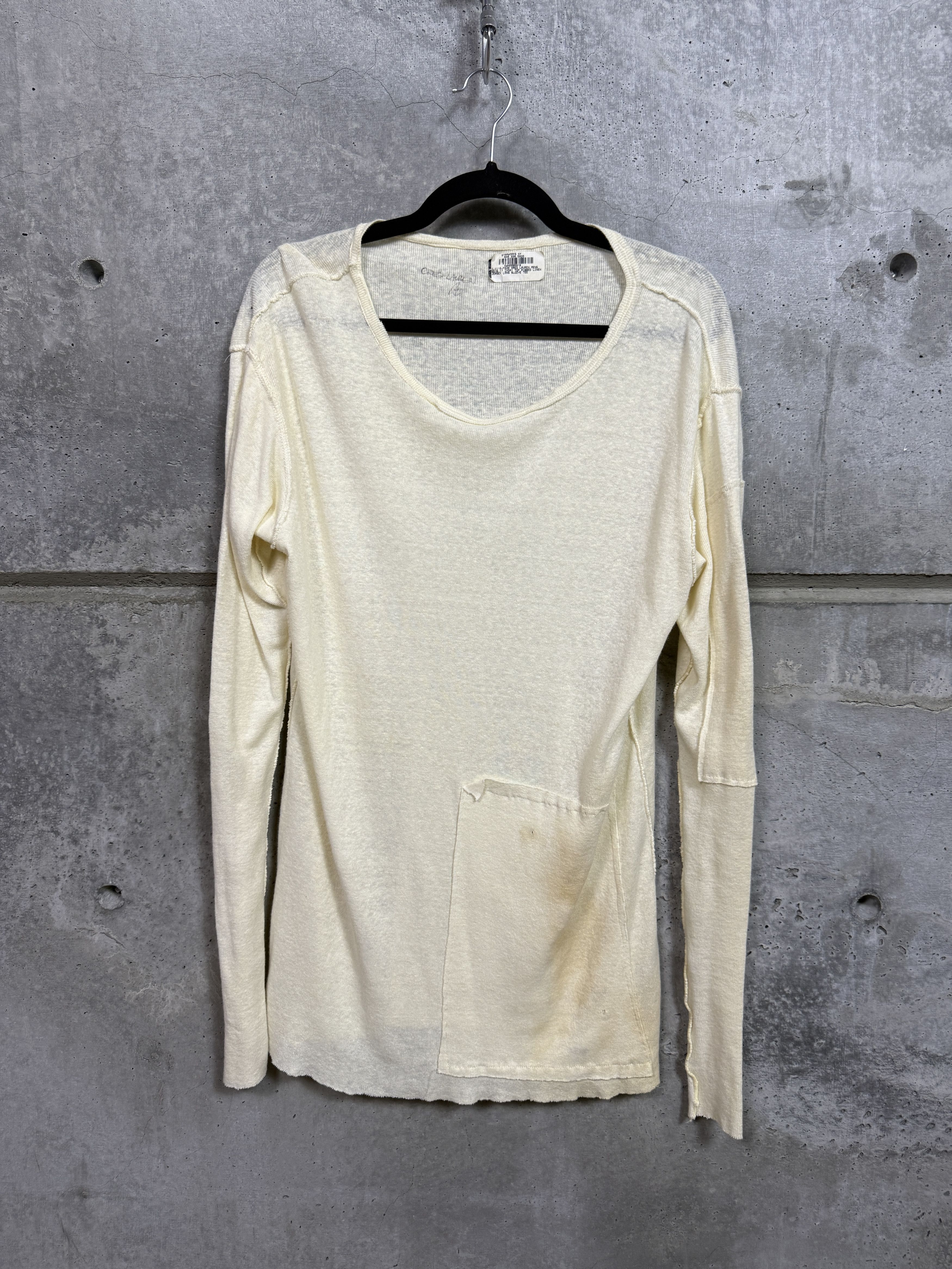 Greg Lauren Greg Lauren Runway SS16 Linen Distressed Long Sleeve Tee Size US L / EU 52-54 / 3 - 3 Thumbnail