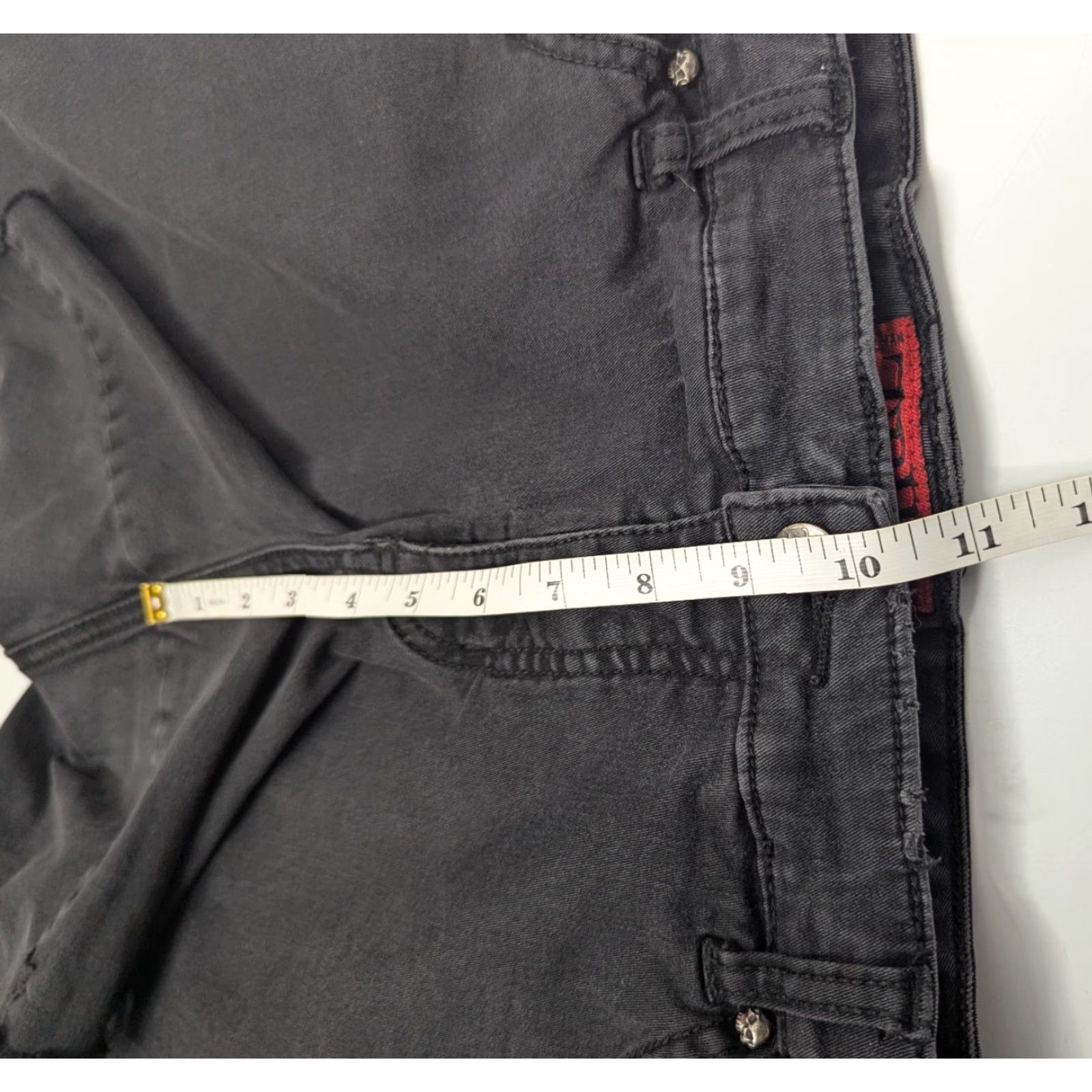 Tripp NYC Tripp NYC Black Cut Off Stretch Denim Shorts Punk Rock Goth Hot Topic 22R Women Size 40" / US 18 - 4 Thumbnail