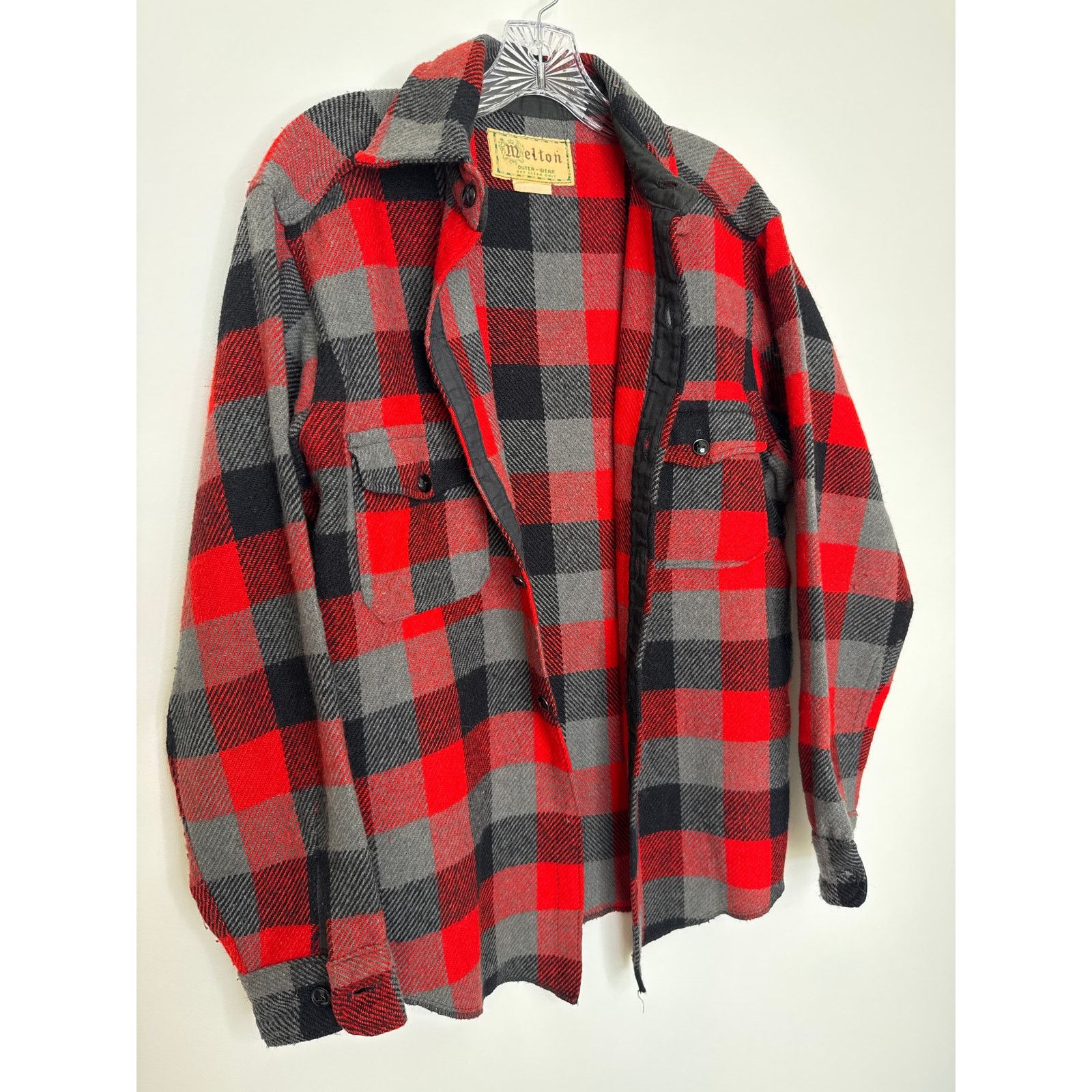 Vintage Vtg Melton wintermaster 50 wool hunting buffalo check shirt Size US M / EU 48-50 / 2 - 11 Thumbnail